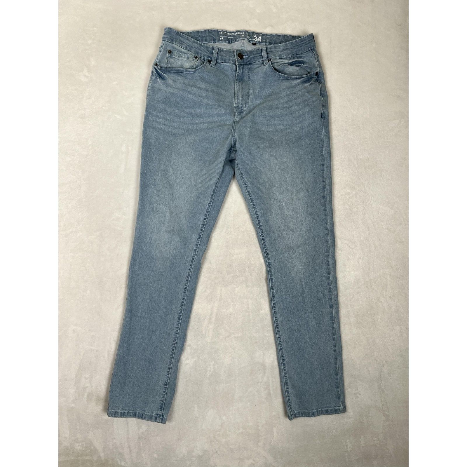 LRG Vintage LRG Jeans Mens 34x30 Light Wash Blue Slim Straight D Size US 34 / EU 50 - 2 Thumbnail