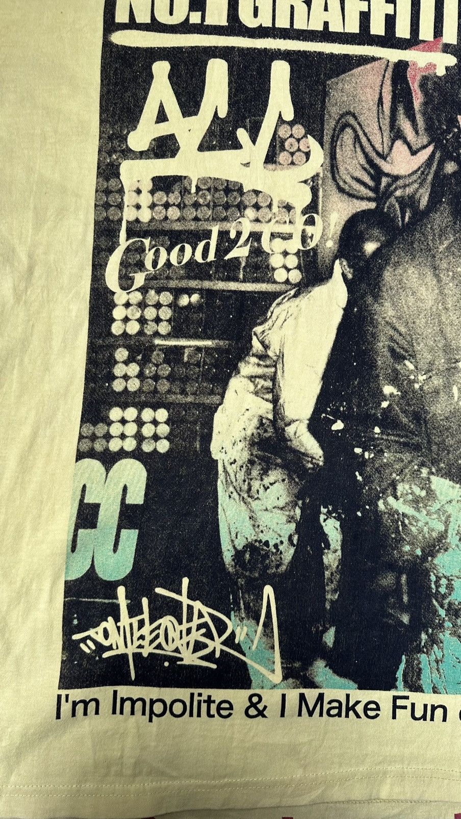 Japanese Brand VINTAGE Y2K ACC ASIAN CAN CONTROLLERZ GRAFFITI TEE Size US XXL / EU 58 / 5 - 6 Thumbnail