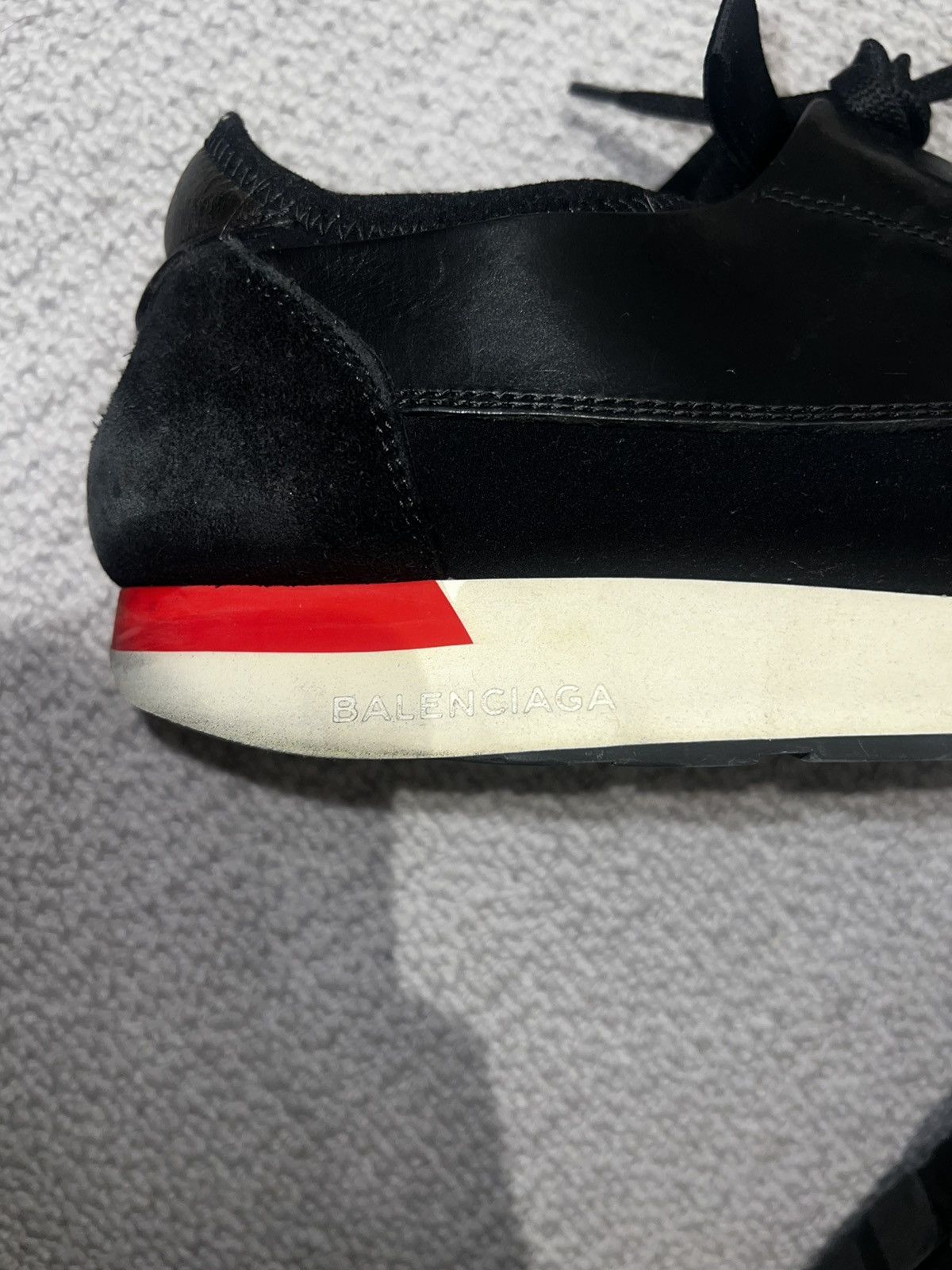 Balenciaga Balenciaga Race Runner Black Leather & Mesh Sneakers Size 8 Size US 8 / EU 41 - 9 Thumbnail