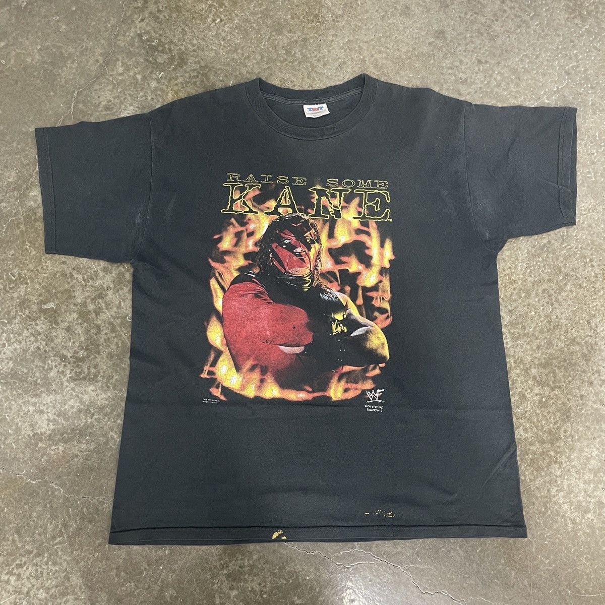 Vintage 1998 Vintage WWF Kane RAISE SOME KANE Tee Size US XL / EU 56 / 4 - 3 Thumbnail