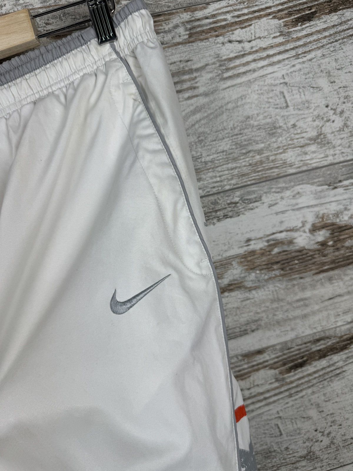 Nike × Vintage Mens Vintage Nike white drill pants swoosh sweatpants rare Size US 34 / EU 50 - 5 Thumbnail