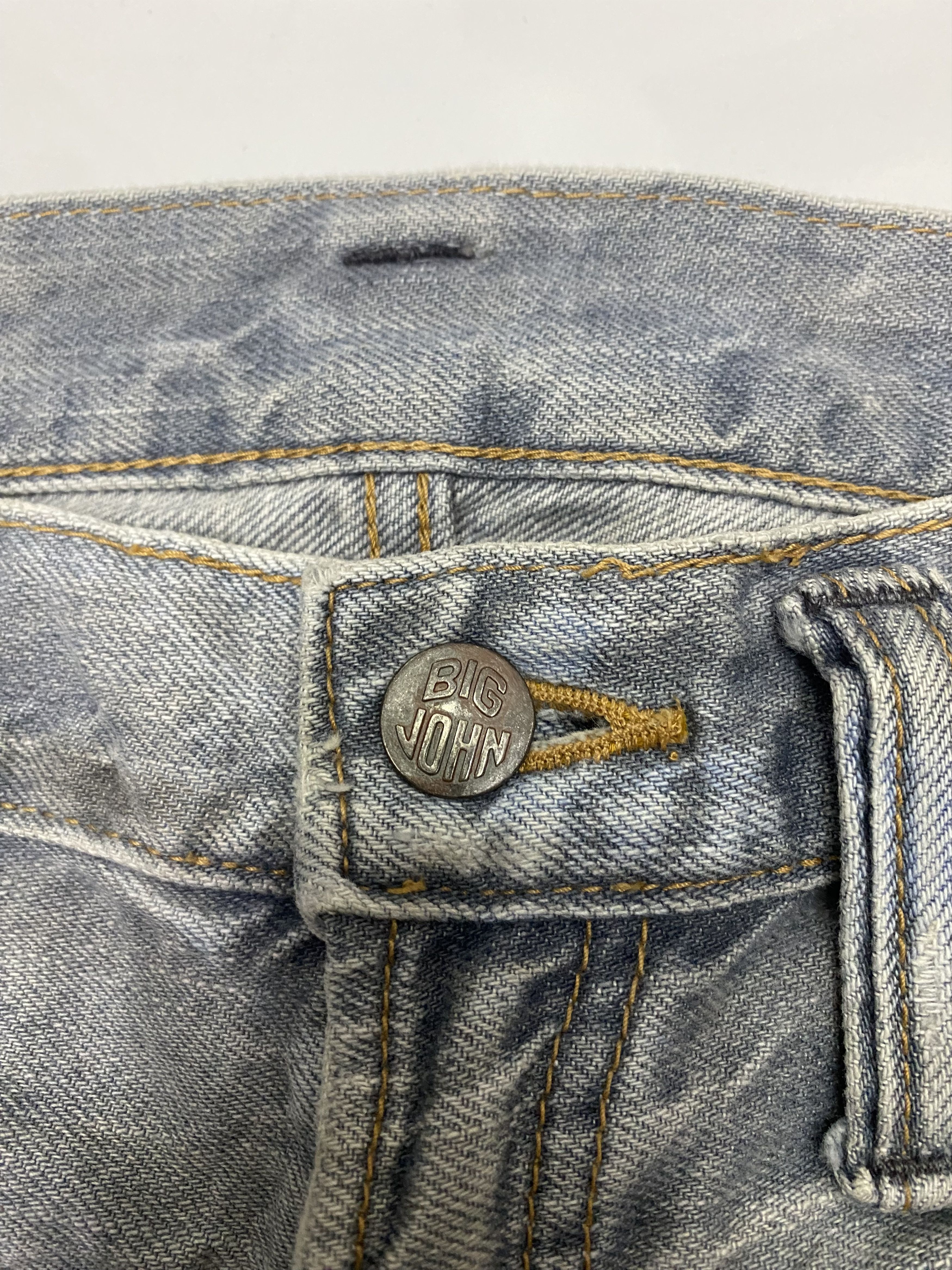 Big John Rare Big John Distress Double Knee Denim Jeans Work Size US 32 / EU 48 - 11 Thumbnail