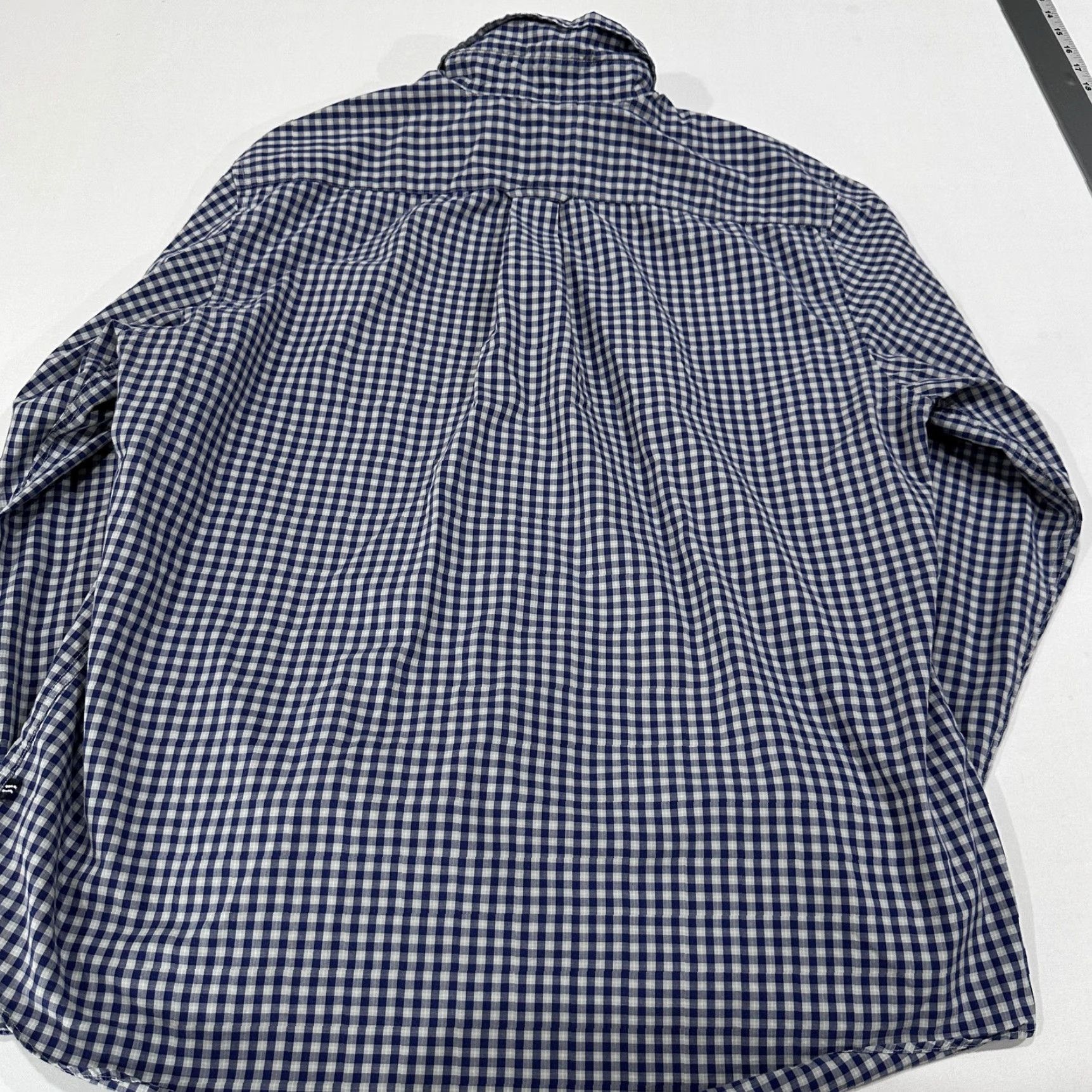 Nautica Nautica Shirt Mens XL Blue Gray Check Button-Up Long Sleeve Classic Cotton Blend Size US XL / EU 56 / 4 - 4 Thumbnail