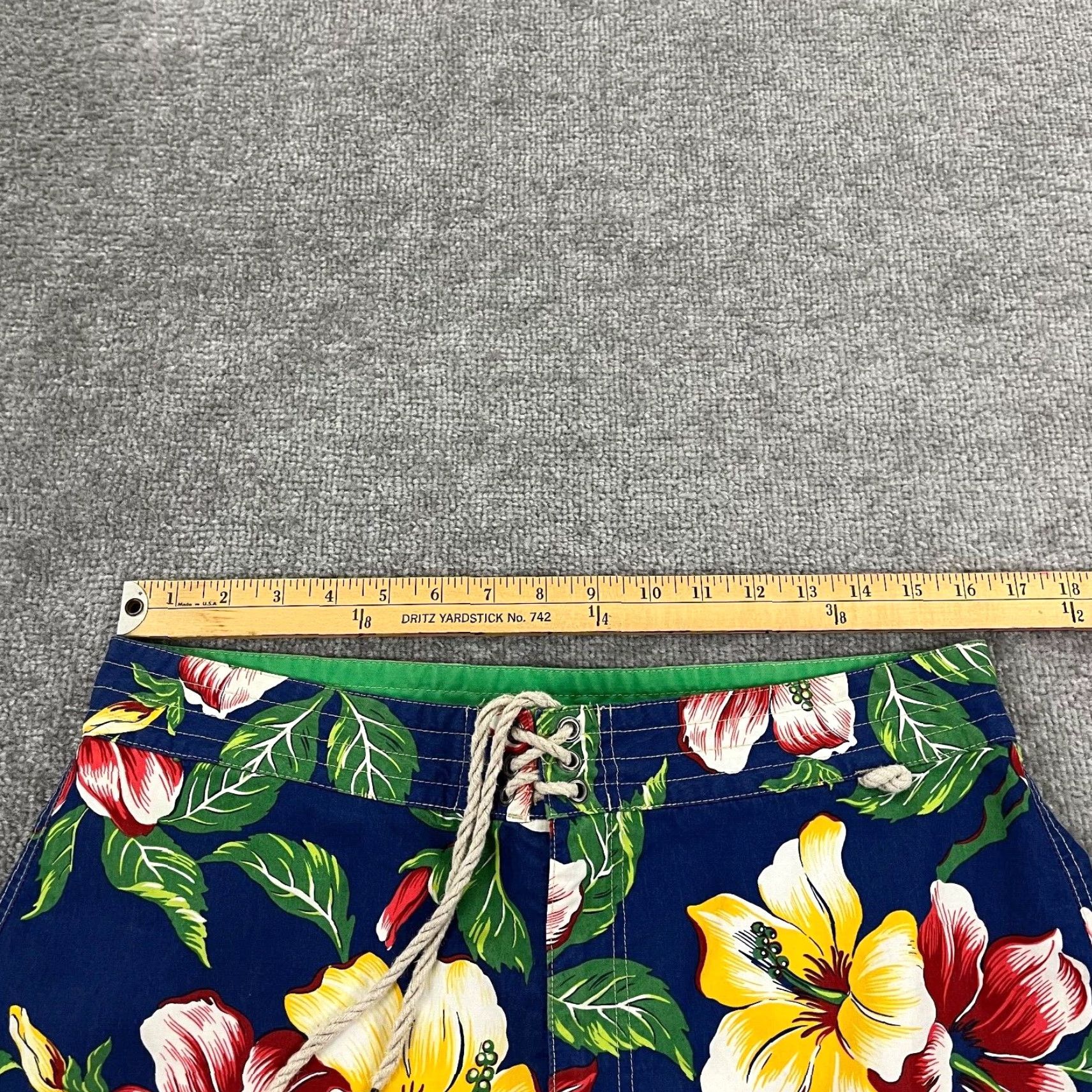Polo Ralph Lauren Polo Ralph Lauren Swim Trunks Mens 32 x 8" Blue Yellow Floral Lined Board Shorts Size US XS / EU 42 / 0 - 5 Thumbnail