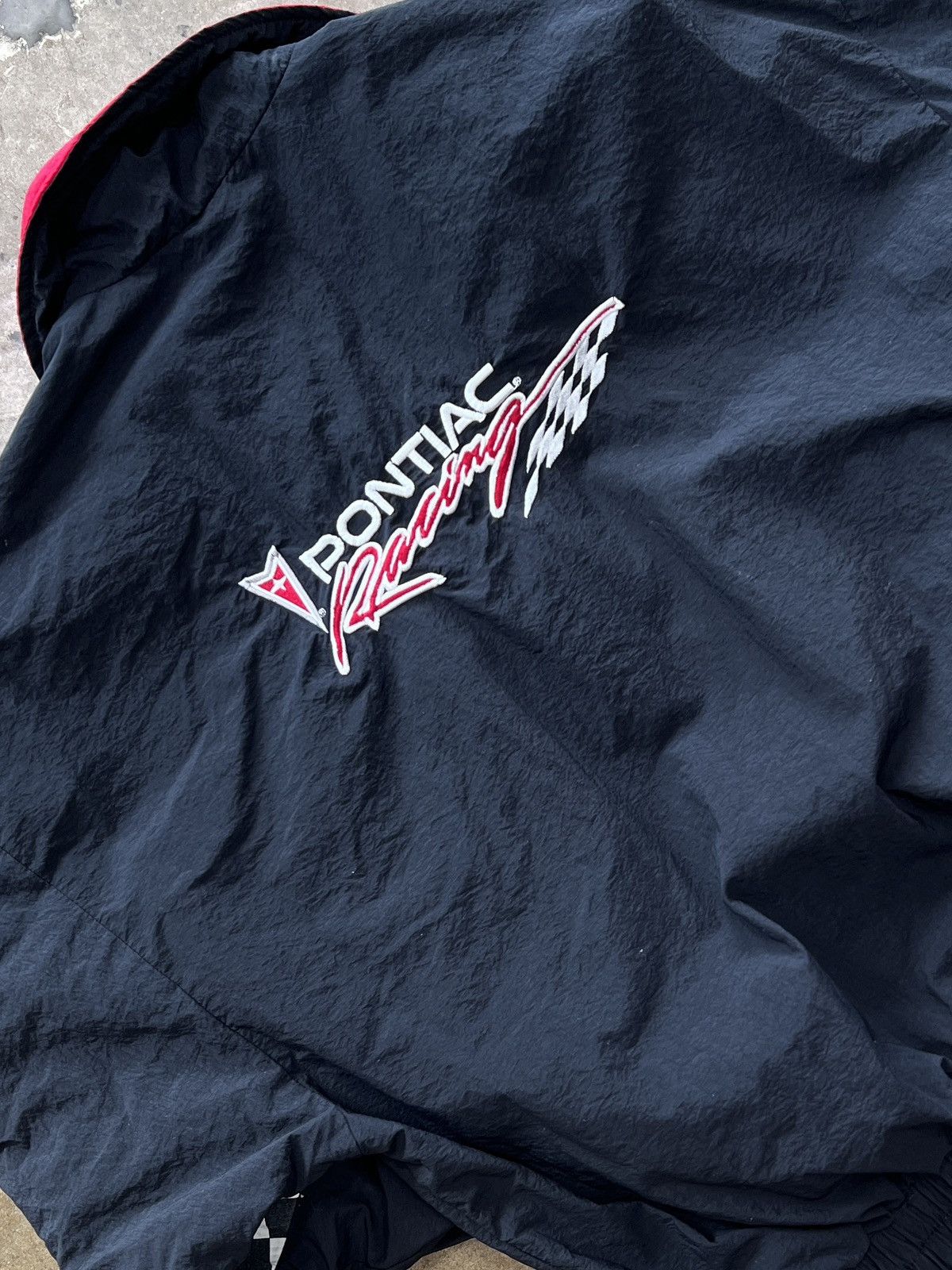NASCAR Vintage 90s NASCAR Pontiac Racing Checkered Flag Jacket XL Size US XL / EU 56 / 4 - 4 Thumbnail