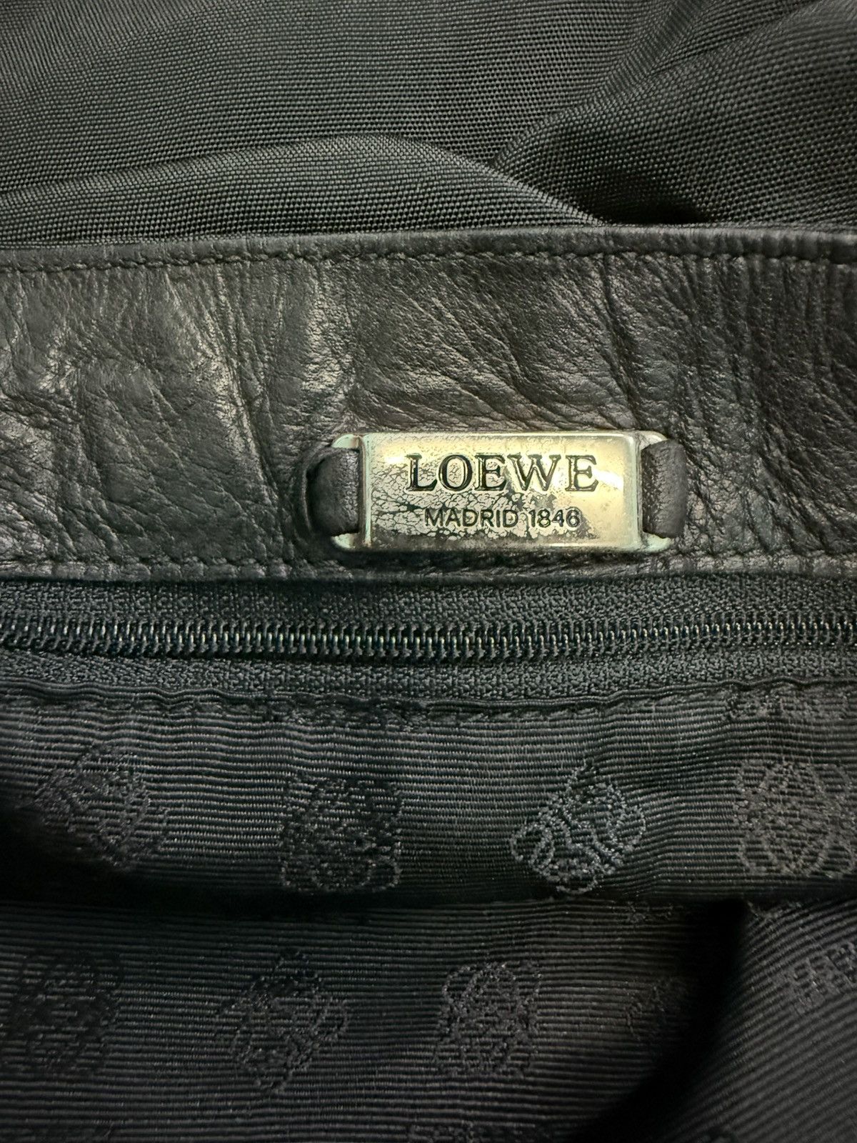 Vintage VINTAGE LOEWE BLACK NYLON SHOULDER/CROSSBODY BAG Size ONE SIZE - 18 Thumbnail