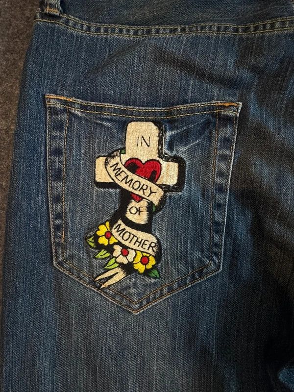 Ed Hardy Ed Hardy Vintage „In Memory of Mother” Size US 33 - 2 Thumbnail
