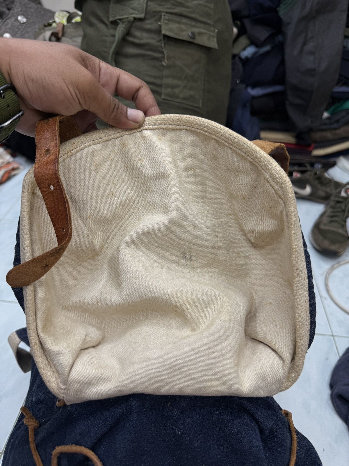 Overland 🔥🔥🔥ARCHIVE OVERLAND DENIM LEATHER BAGPACK Size ONE SIZE - 18 Thumbnail