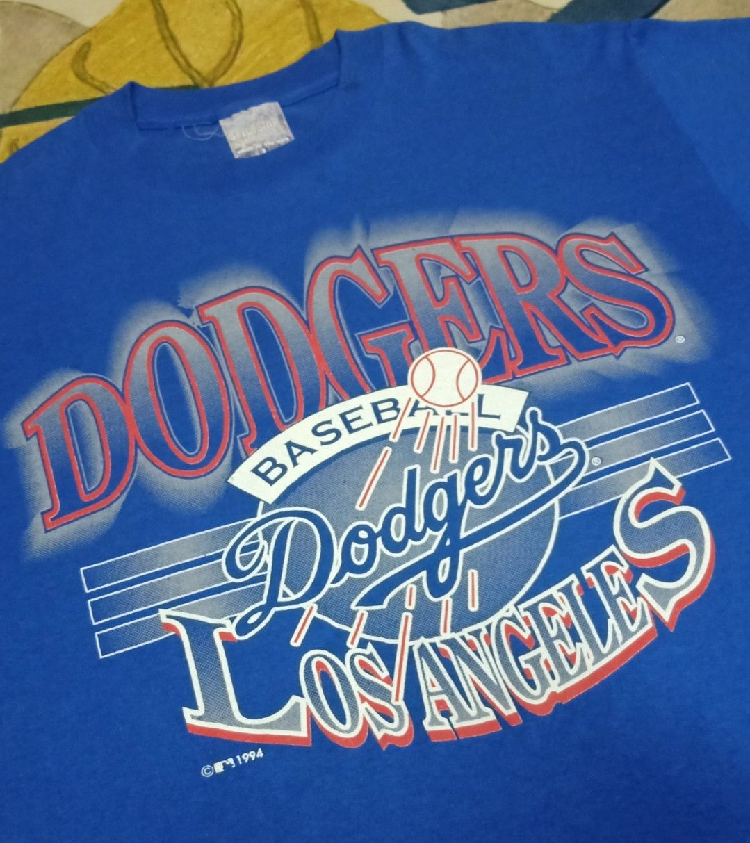 MLB × Vintage Vintage 90s MLB Los Angeles Dodgers T-shirt Size US L / EU 52-54 / 3 - 5 Thumbnail