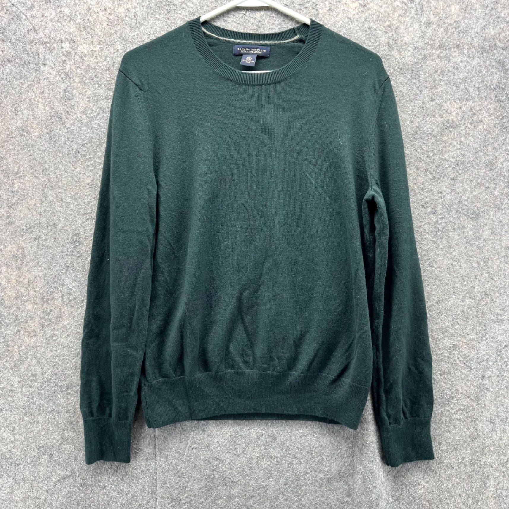 Banana Republic Banana Republic Sweater Men Medium Regular Pullover Crew Neck Wool Green Sweatshirt Size US M / EU 48-50 / 2 - 2 Thumbnail