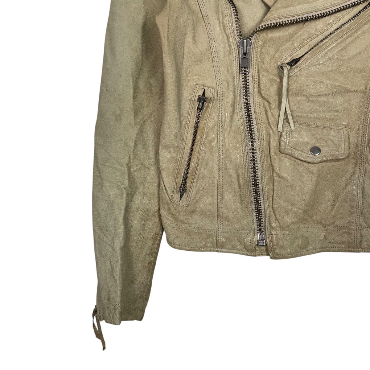 Japanese Brand Japanese Brand LDS Double Colar Biker Leather Jacket Size XS / US 0-2 / IT 36-38 - 3 Thumbnail