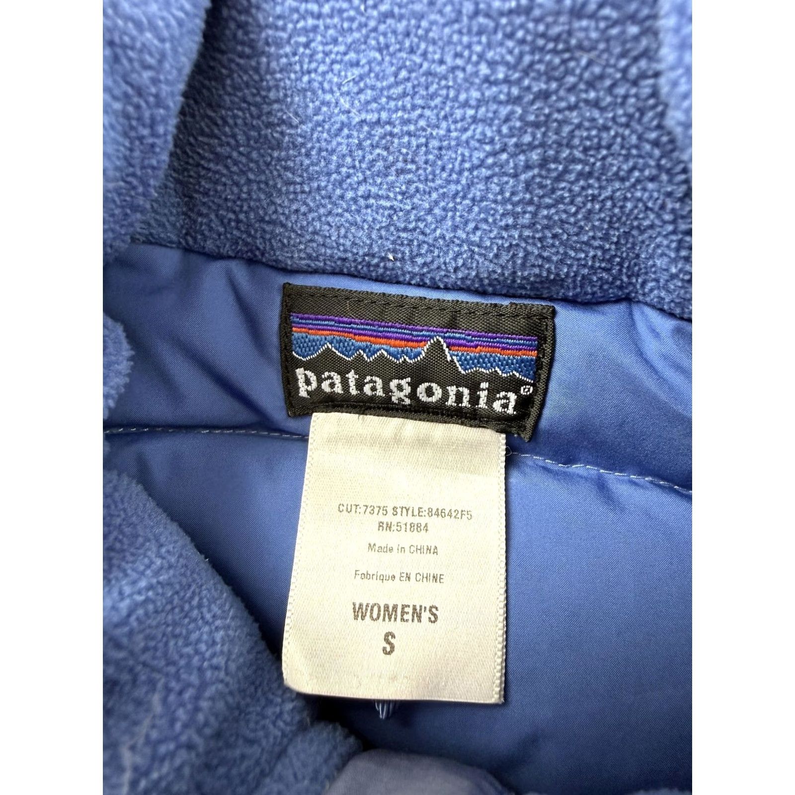 Patagonia Patagonia Vest Womens S Blue Fleece Lined Down Puffer Full Zip Outdoor Size S / US 4 / IT 40 - 5 Thumbnail