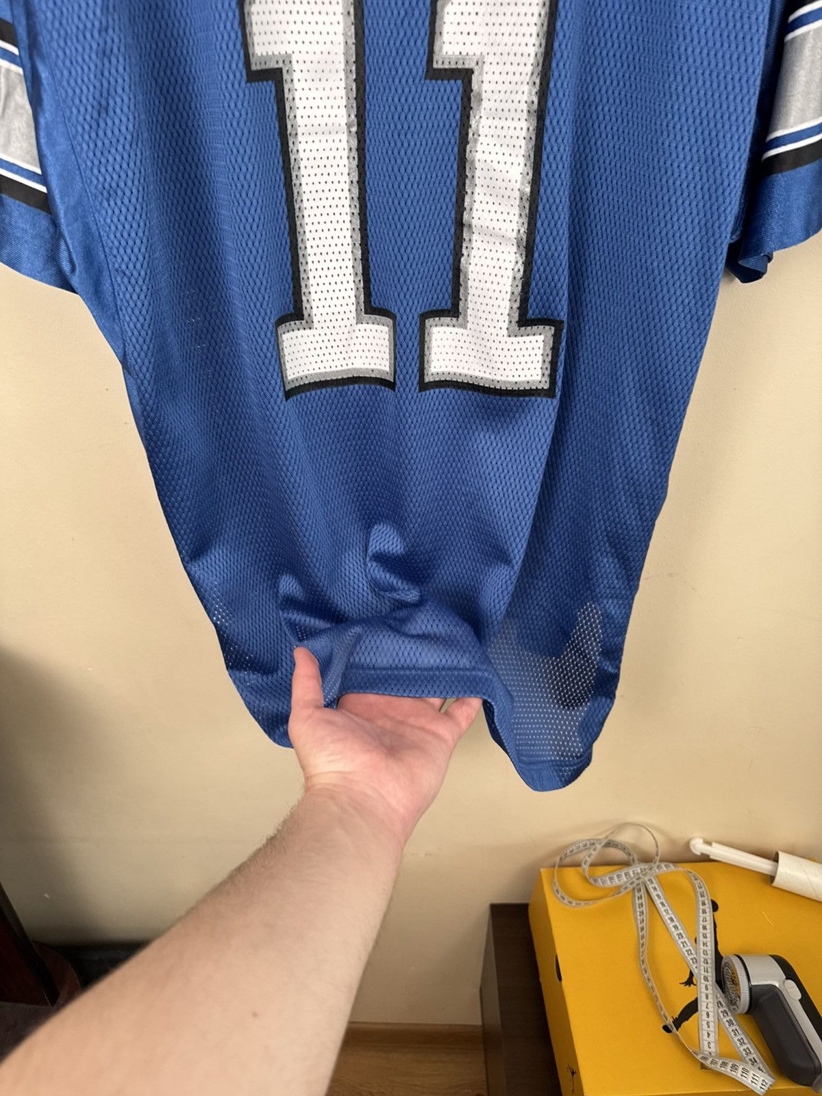 Reebok Roy Williams #11 Detroit Lions Jersey Reebok XL NFL Blue Size US XL / EU 56 / 4 - 15 Thumbnail