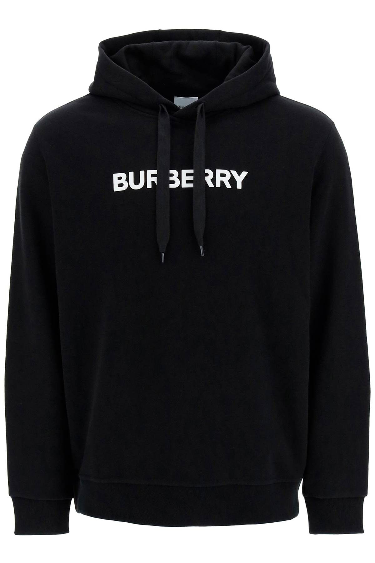 image of Burberry Ansdell Hoodie With Logo Print in Black, Men's (Size XL)