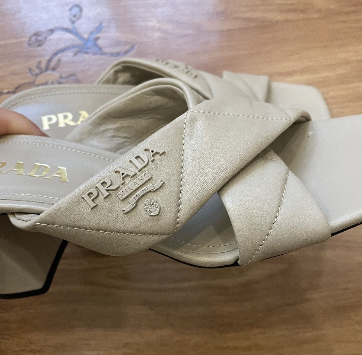 Prada Prada Beige Block Heels Size US 6 / IT 36 - 5 Thumbnail
