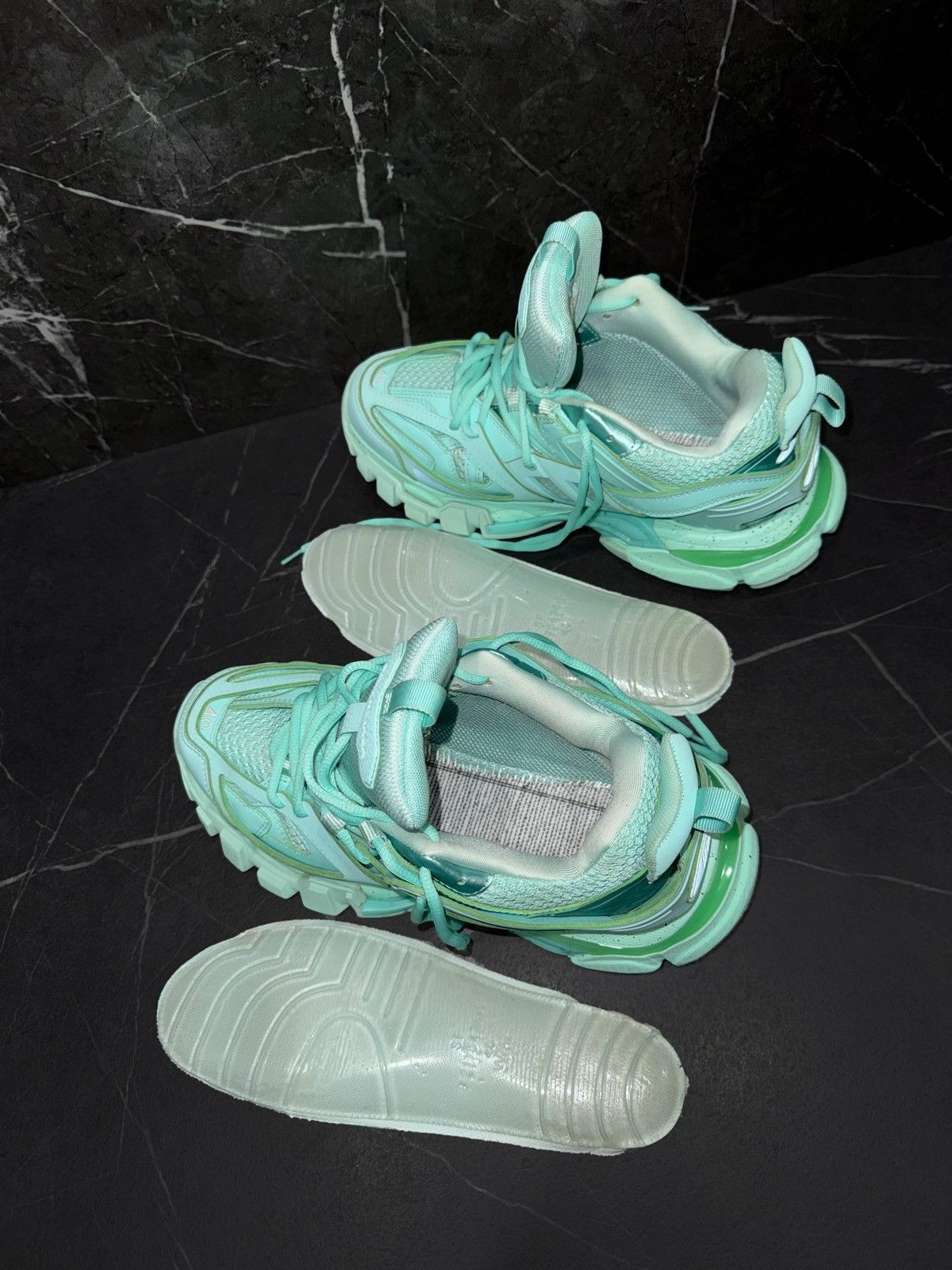 Balenciaga Balenciaga Track Recycled Mint Sneakers Size US 7 / EU 40 - 13 Thumbnail