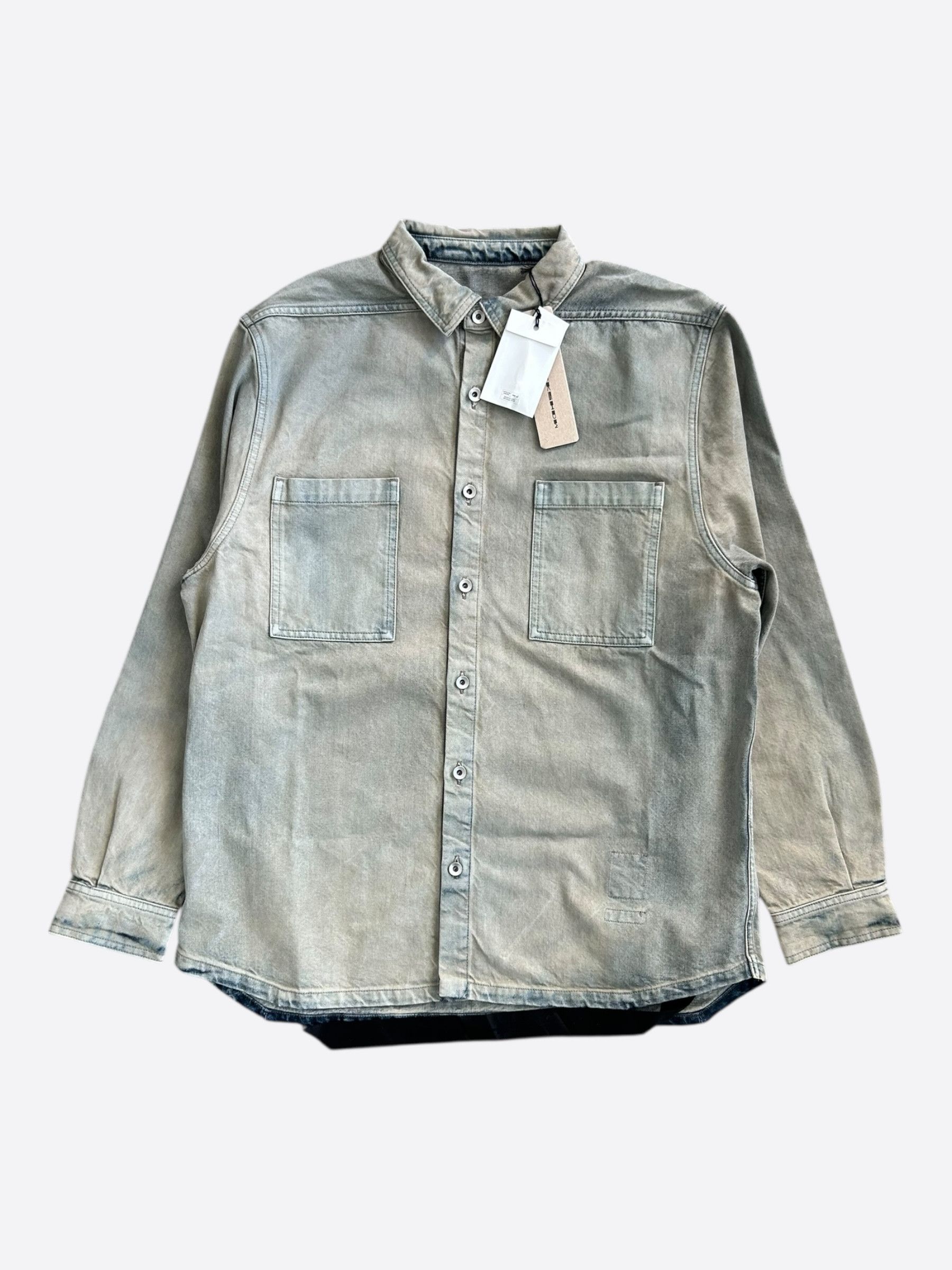 Rick Owens Rick Owens Blue Denim Button Up Overshirt Size US S / EU 44-46 / 1 - 1 Thumbnail