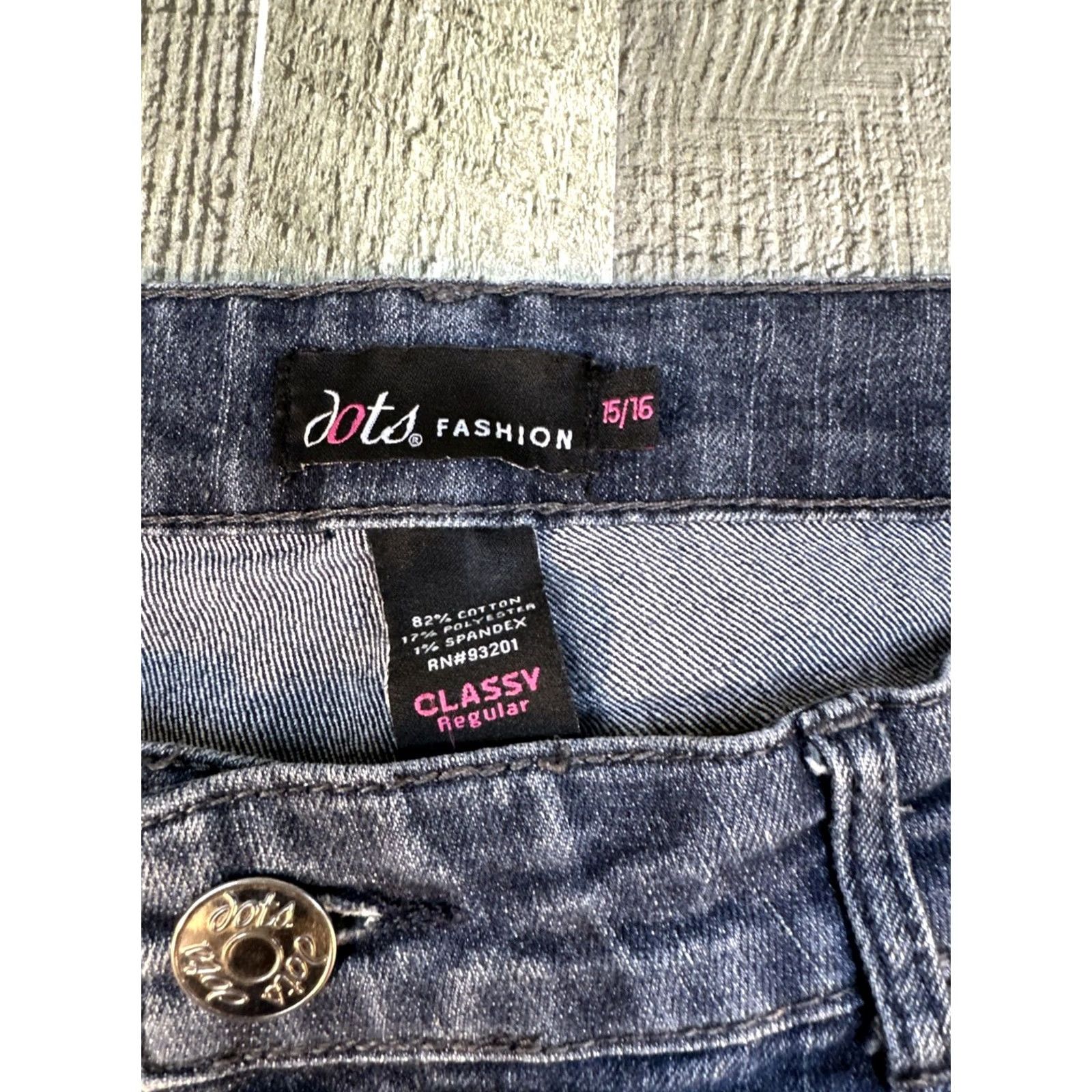 Vintage Dots Jeans Women Regular Size 16 Blue Straight 15/16 Stretchy Classy Pants Mens? Size 38" / US 16 / IT 52 - 3 Thumbnail