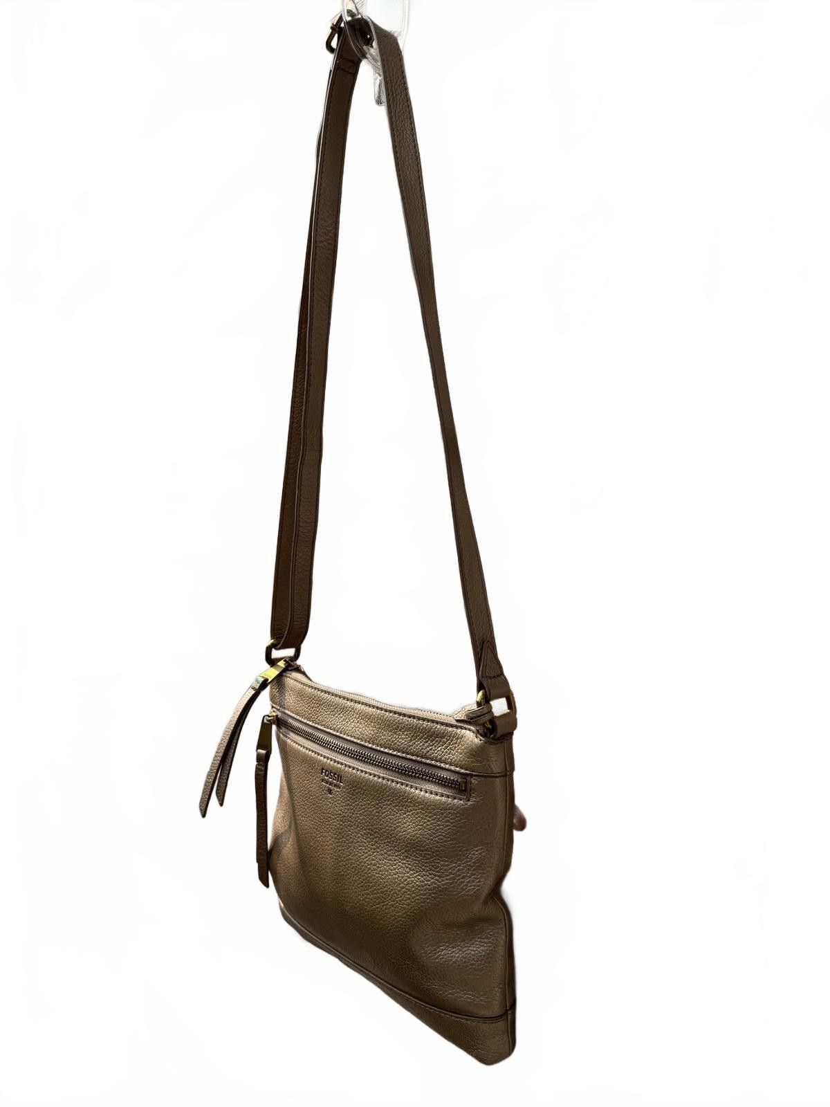 Fossil Fossil Metallic Gold Leather Crossbody Bag Size ONE SIZE - 4 Thumbnail