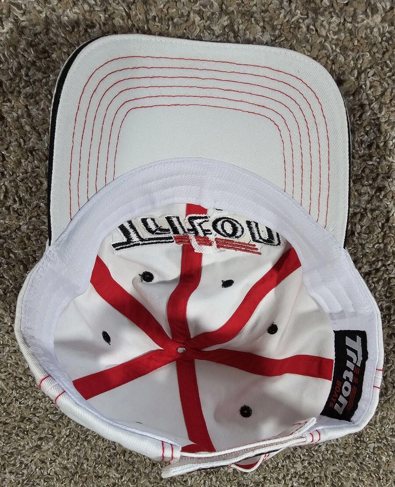 Designer Triton Boats White Fishing Angler Hat - OSFA Red Stitch Size ONE SIZE - 7 Thumbnail