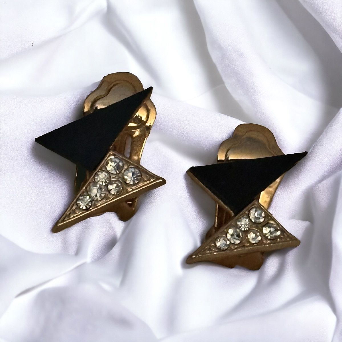 Vintage Vintage modern geometric clip on earrings Size ONE SIZE - 1 Thumbnail