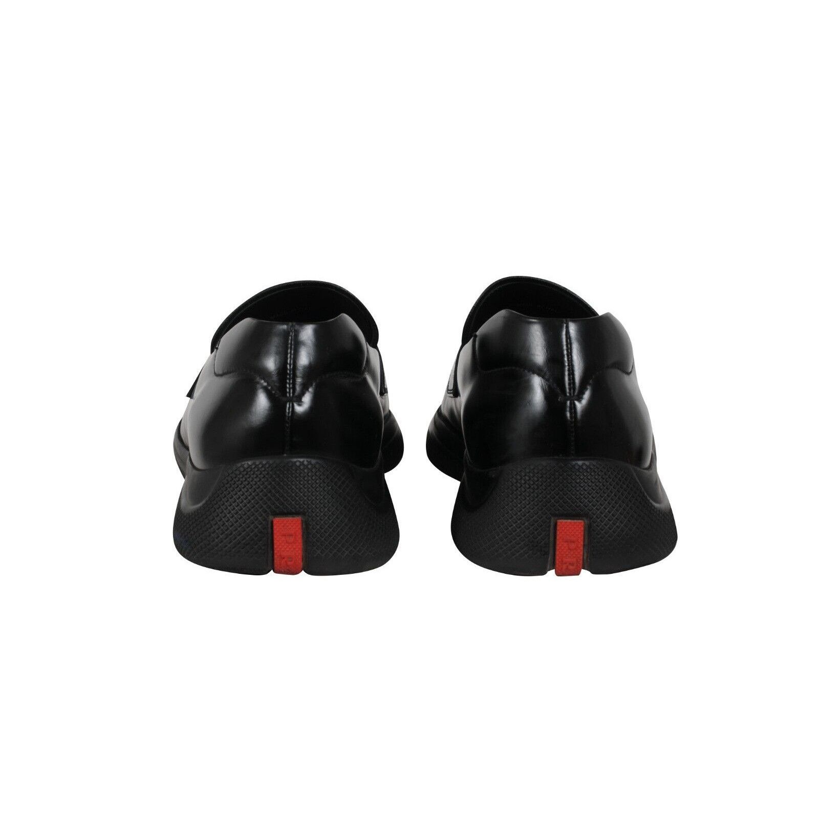 Prada Spazzolato Rois Penny Loafers Black - 02401 Size US 7.5 / EU 40-41 - 6 Thumbnail
