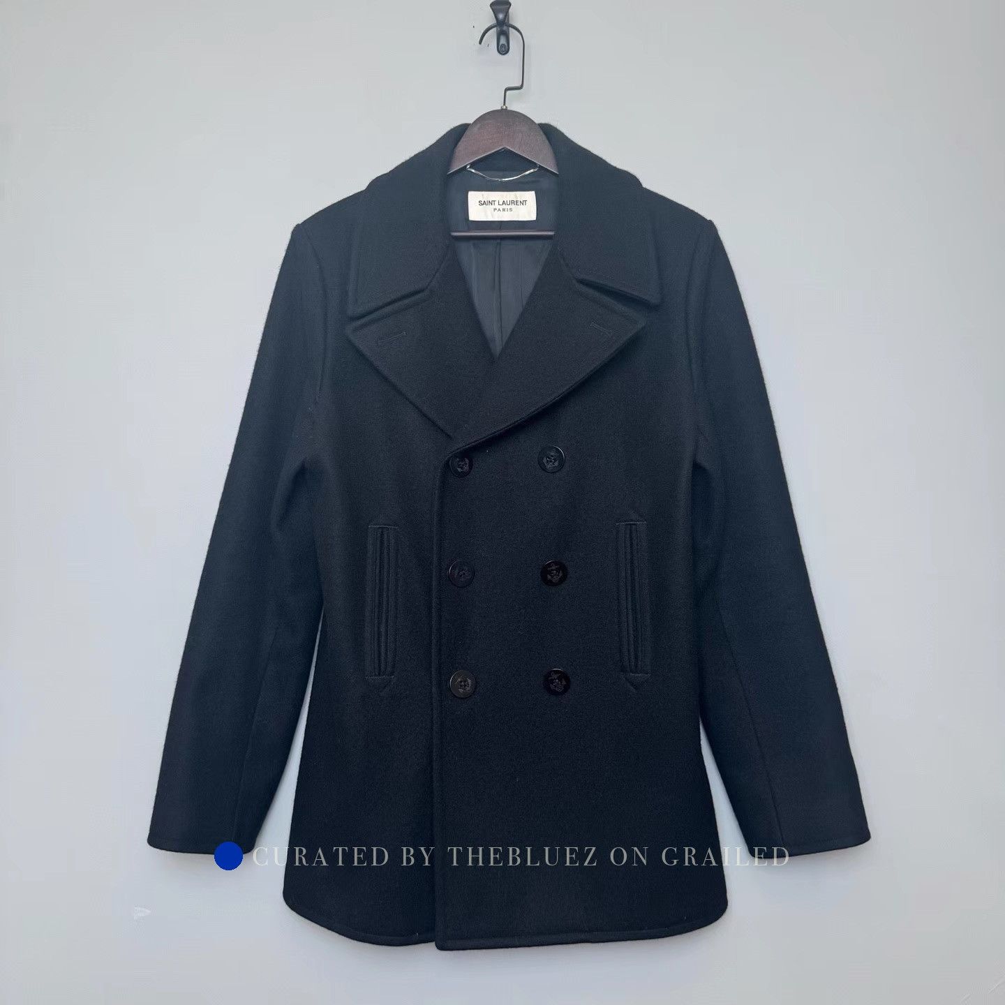 Saint Laurent Paris Classic Double-Breasted Wool Coat Size US M / EU 48-50 / 2 - 1 Thumbnail