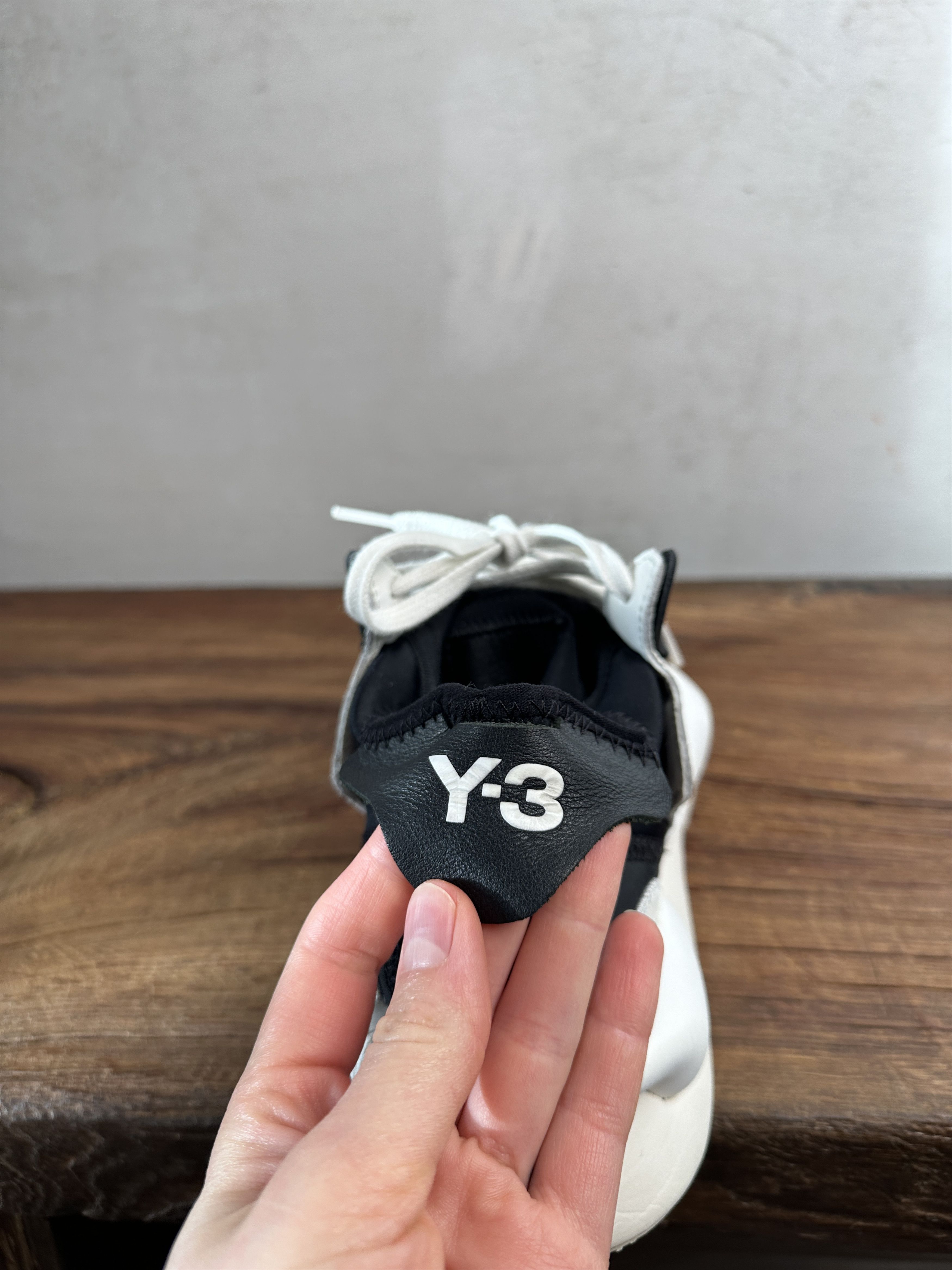 Adidas Y-3 Kaiwa Leather White Black Size US 10.5 / EU 43-44 - 13 Thumbnail