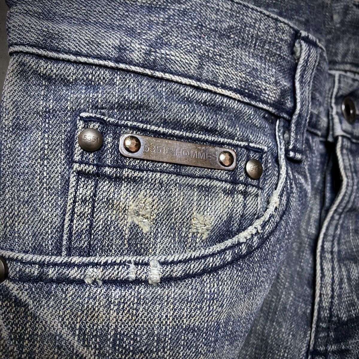 5351 POUR LES HOMMES Japanese Mudwash Snake Jeans Size US 33 - 3 Thumbnail