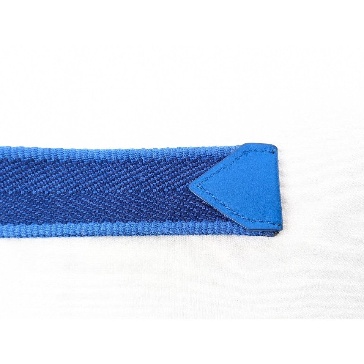 Bottega Veneta o1rshd1 Size:85 / Cintura Chevron Webbing Nappa Belt in Navy Size 32 - 10 Thumbnail