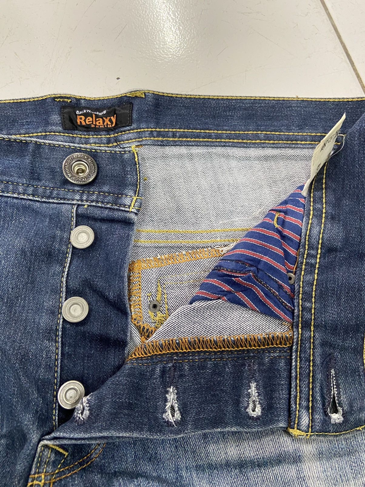 Japanese Brand BACK NUMBER RELAXY DENIM JEANS Size US 32 / EU 48 - 8 Thumbnail