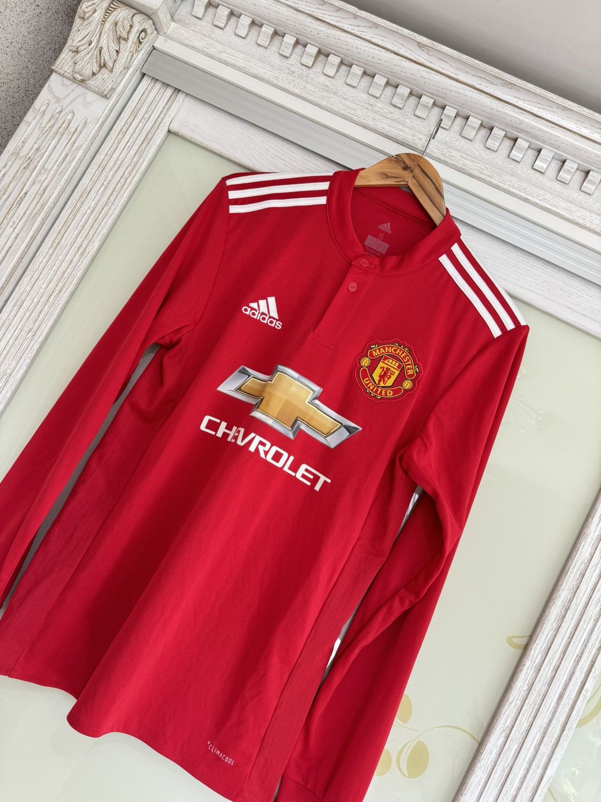 Adidas Manchester United 2017-2018 Home Soccer Longsleeve Jersey Size US S / EU 44-46 / 1 - 4 Thumbnail