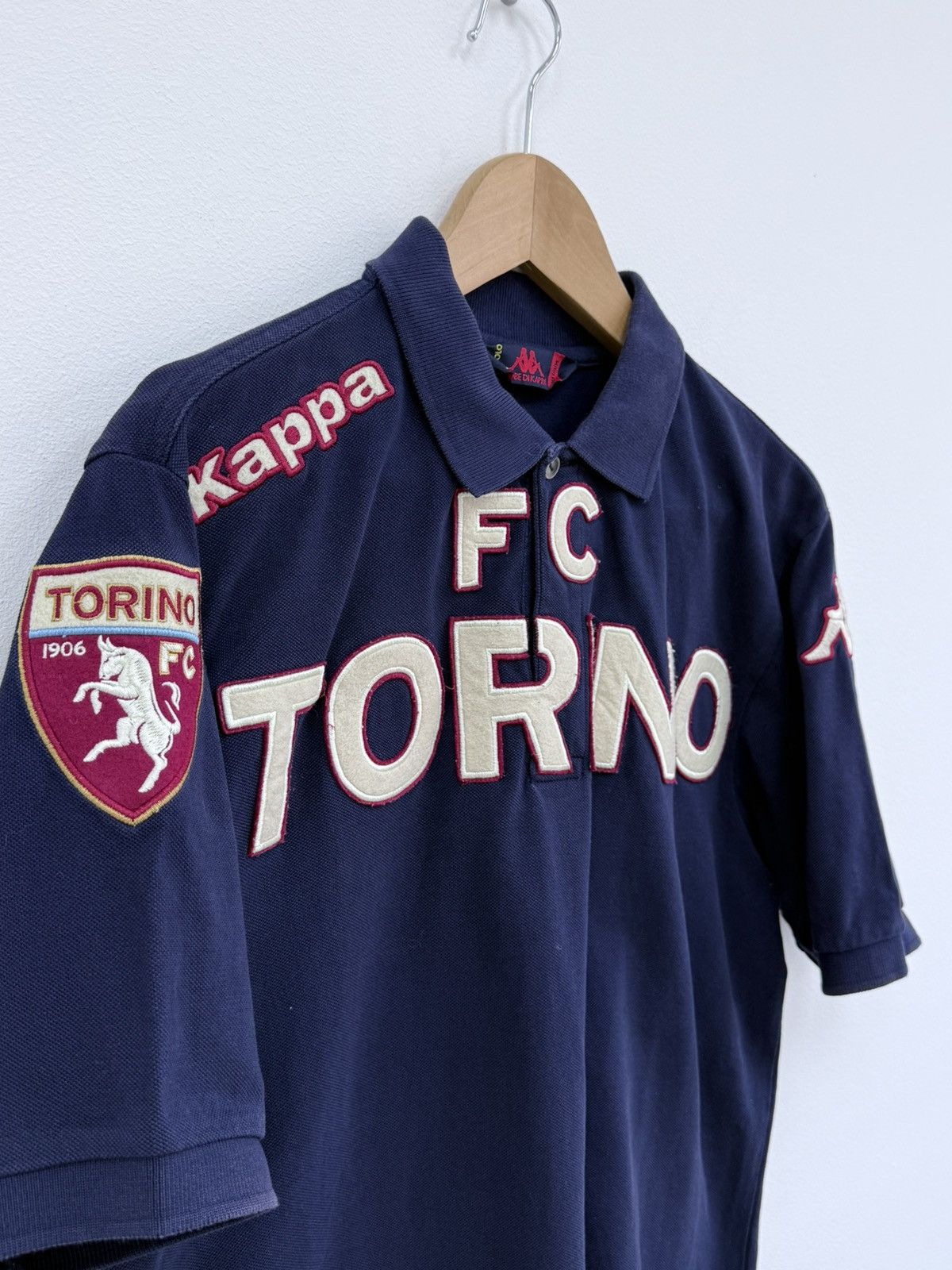 Kappa Vintage Kappa FC Torino Polo T-Shirt Size US M / EU 48-50 / 2 - 2 Thumbnail