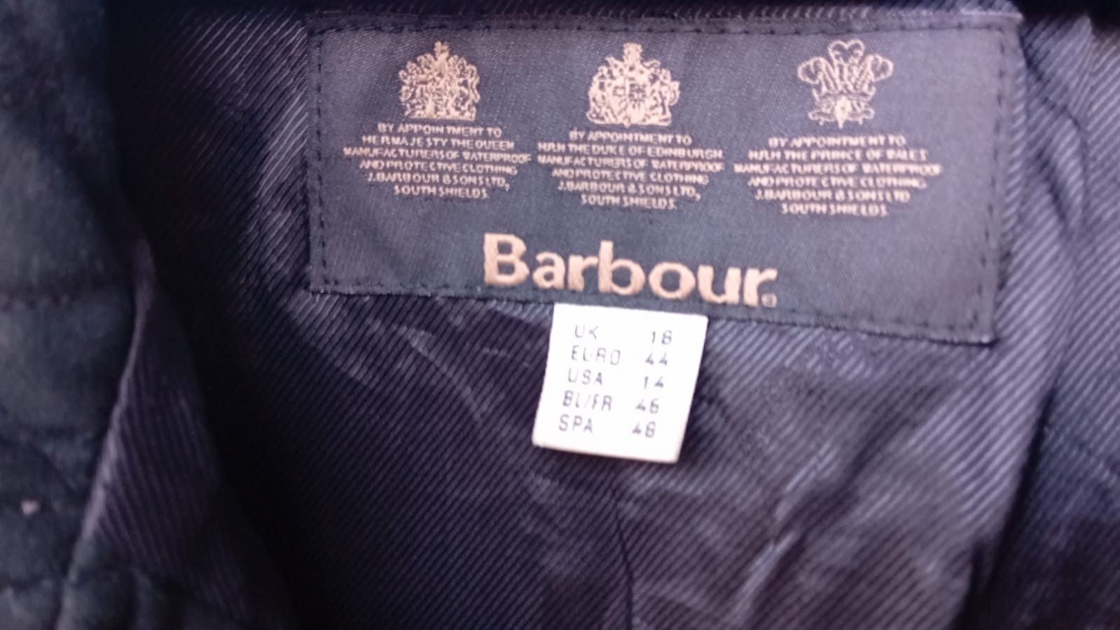Barbour Barbour L208 Tailored M/Fibre Quilt jacket sz UK18/US14 Size XL / US 12-14 / IT 48-50 - 2 Thumbnail