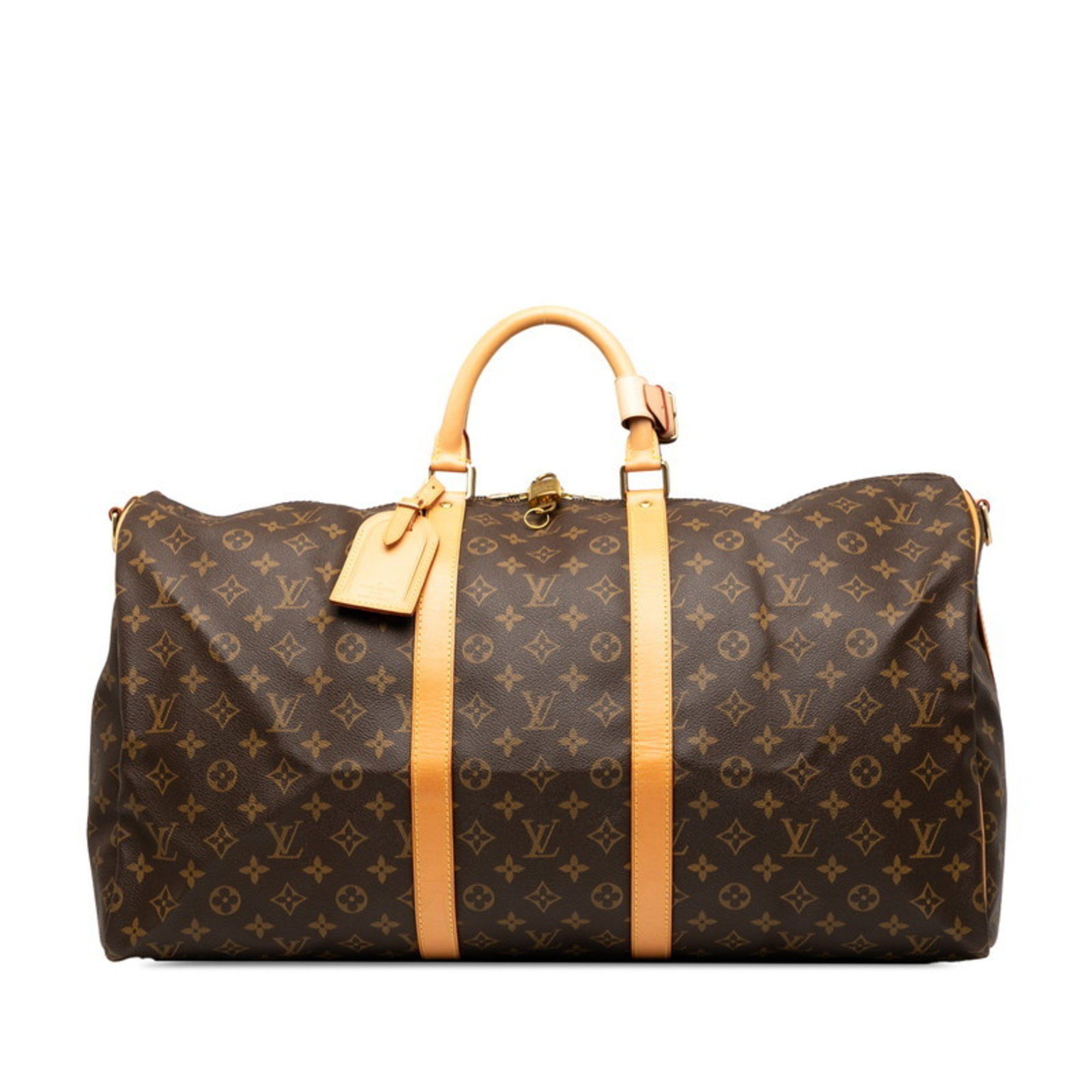 Louis Vuitton Louis Vuitton Monogram Keepall Bandouliere 55 Boston/Shoulder Bag, 2-Way, M41414, Brown Leather, Women's Size ONE SIZE - 1 Thumbnail