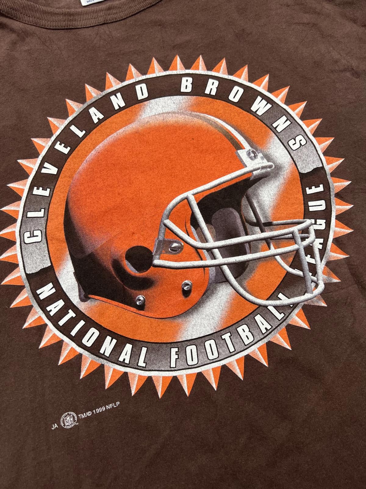 Unknown London Vintage Cleveland Browns NFL T-Shirt Brown Graphic Tee Size US XXL / EU 58 / 5 - 2 Thumbnail