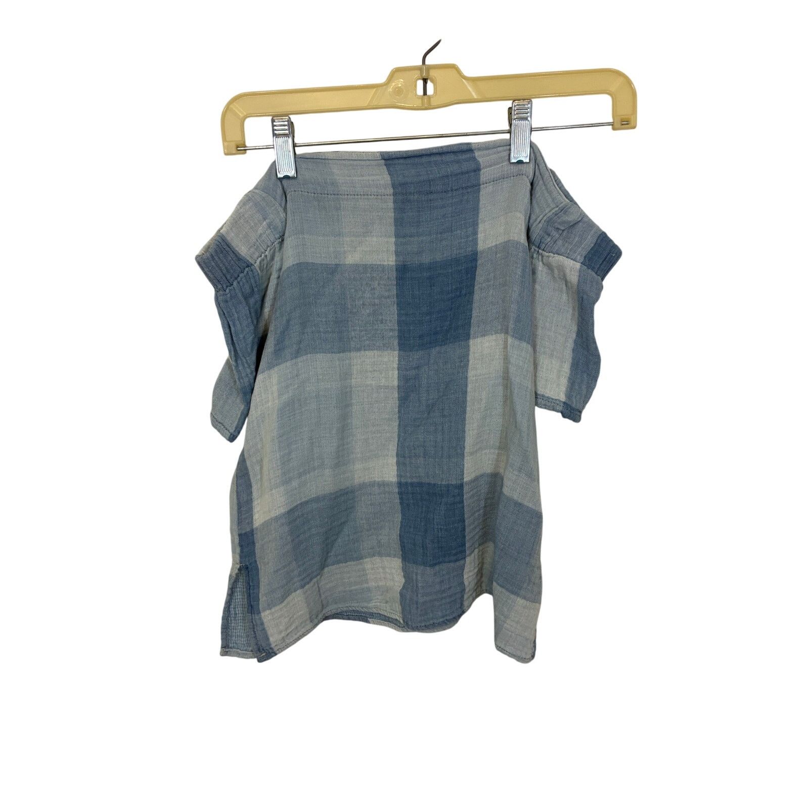 Other Women’s Short Sleeve Plaid Blue Rain Cotton Preppy Minimal Size XS / US 0-2 / IT 36-38 - 5 Thumbnail