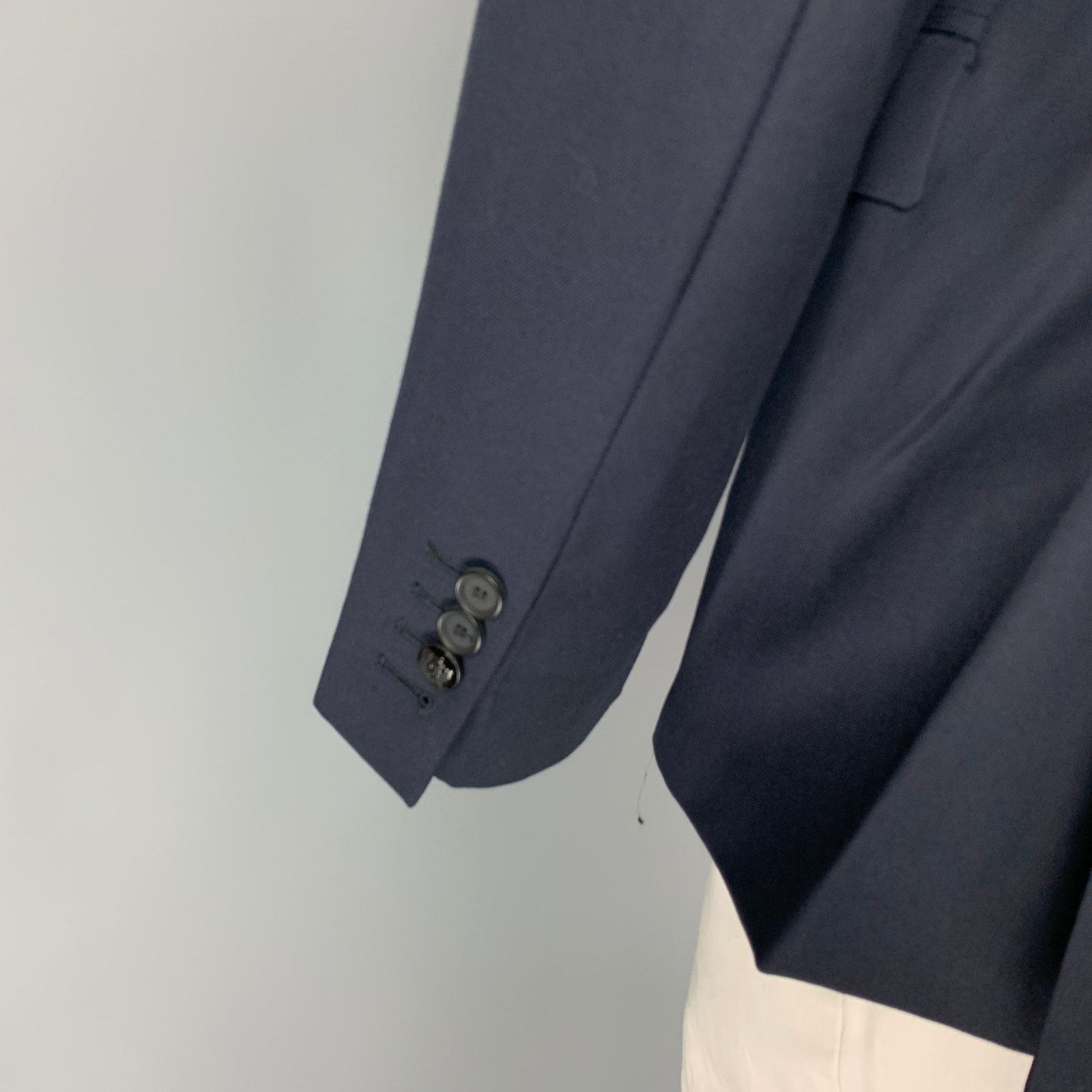 The Kooples THE KOOPLES Size 42 Navy Wool Peak Lapel Sport Coat Size 42S - 4 Thumbnail
