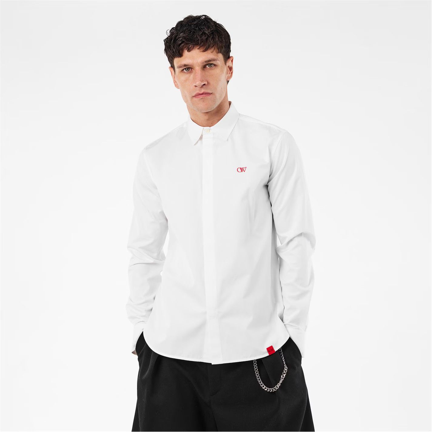 Off-White o1g2r1mq0326 Long Sleeve Tailored Fit Shirt in White Size US S / EU 44-46 / 1 - 4 Thumbnail