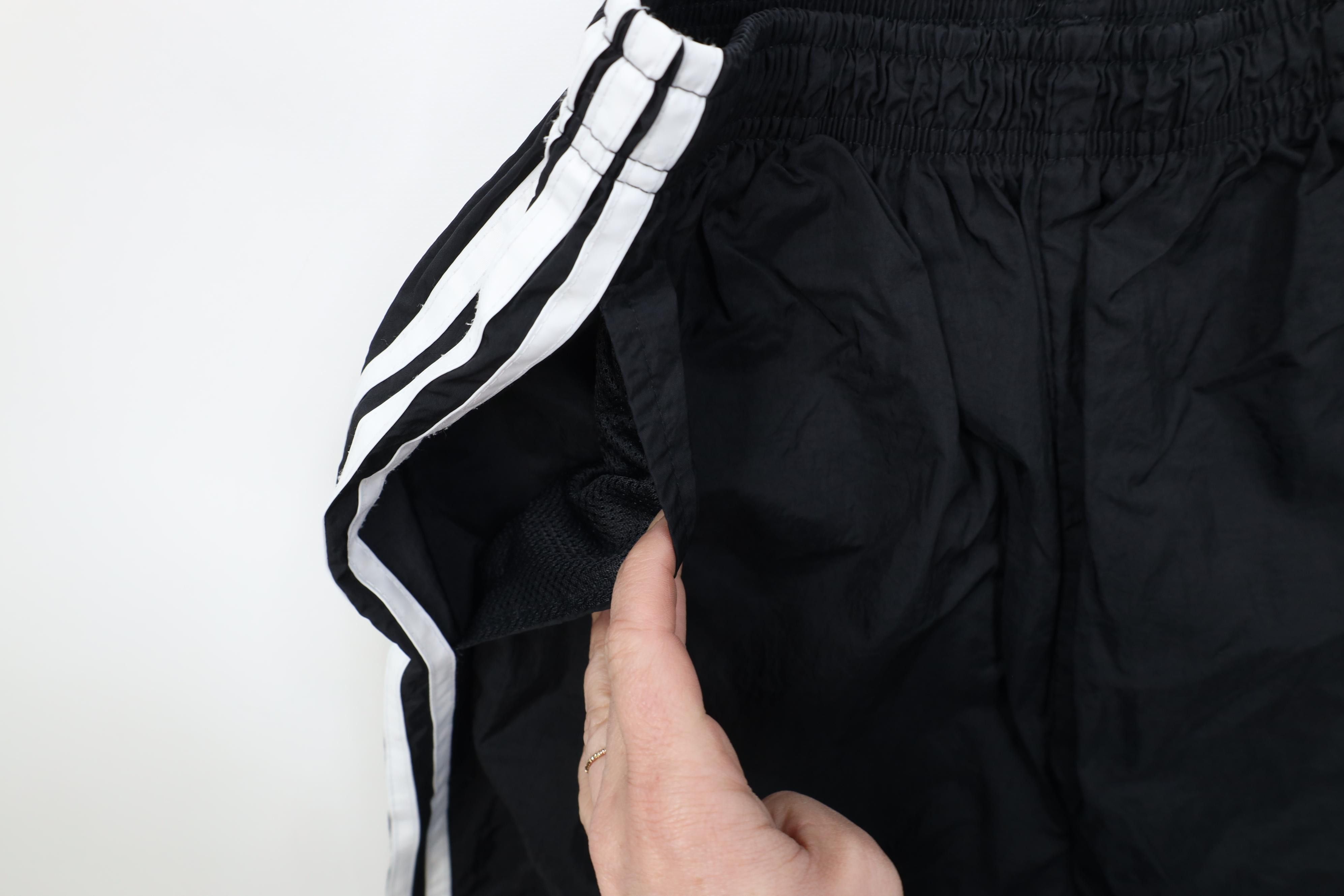 Adidas Vintage Y2K 2001 Adidas Striped Wide Leg Windbreaker Pants Size US 36 / EU 52 - 7 Thumbnail