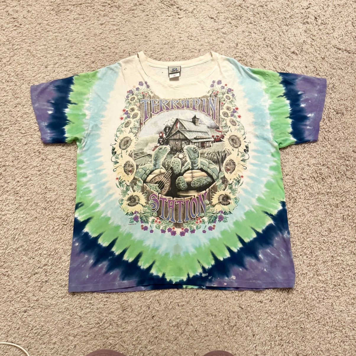 Vintage Vintage 1999 Grateful Dead Terrapin Station Liquid Blue Tee Size US XL / EU 56 / 4 - 1 Thumbnail