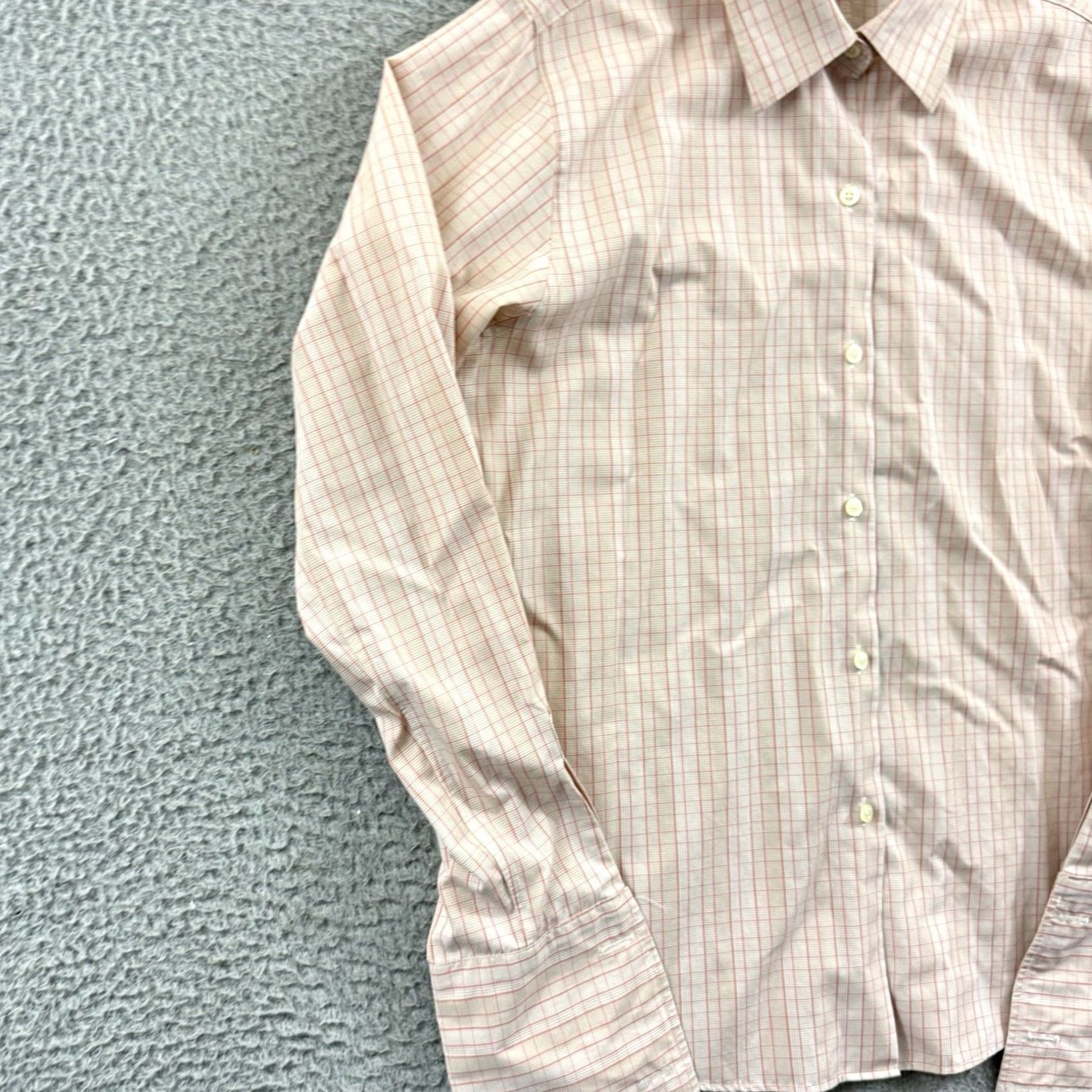Brooks Brothers Brooks Brothers Shirt Womens Small Beige Long Sleeve Button Down Check Preppy Size S / US 4 / IT 40 - 4 Thumbnail