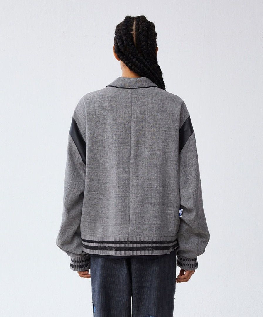 Ader Error !DS! SS22 Ader Error 3 Grey Deconstructed Bomber Jacket Size L / US 10 / IT 46 - 3 Thumbnail