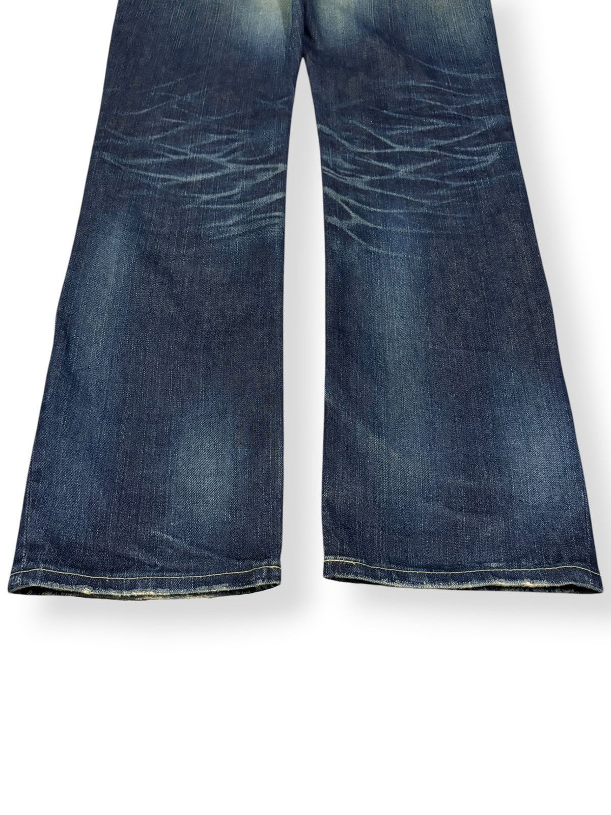 Lee × Number (N)ine Lee Black Riders Mud Wash Slim Straight Distressed Jeans Size US 34 / EU 50 - 12 Thumbnail