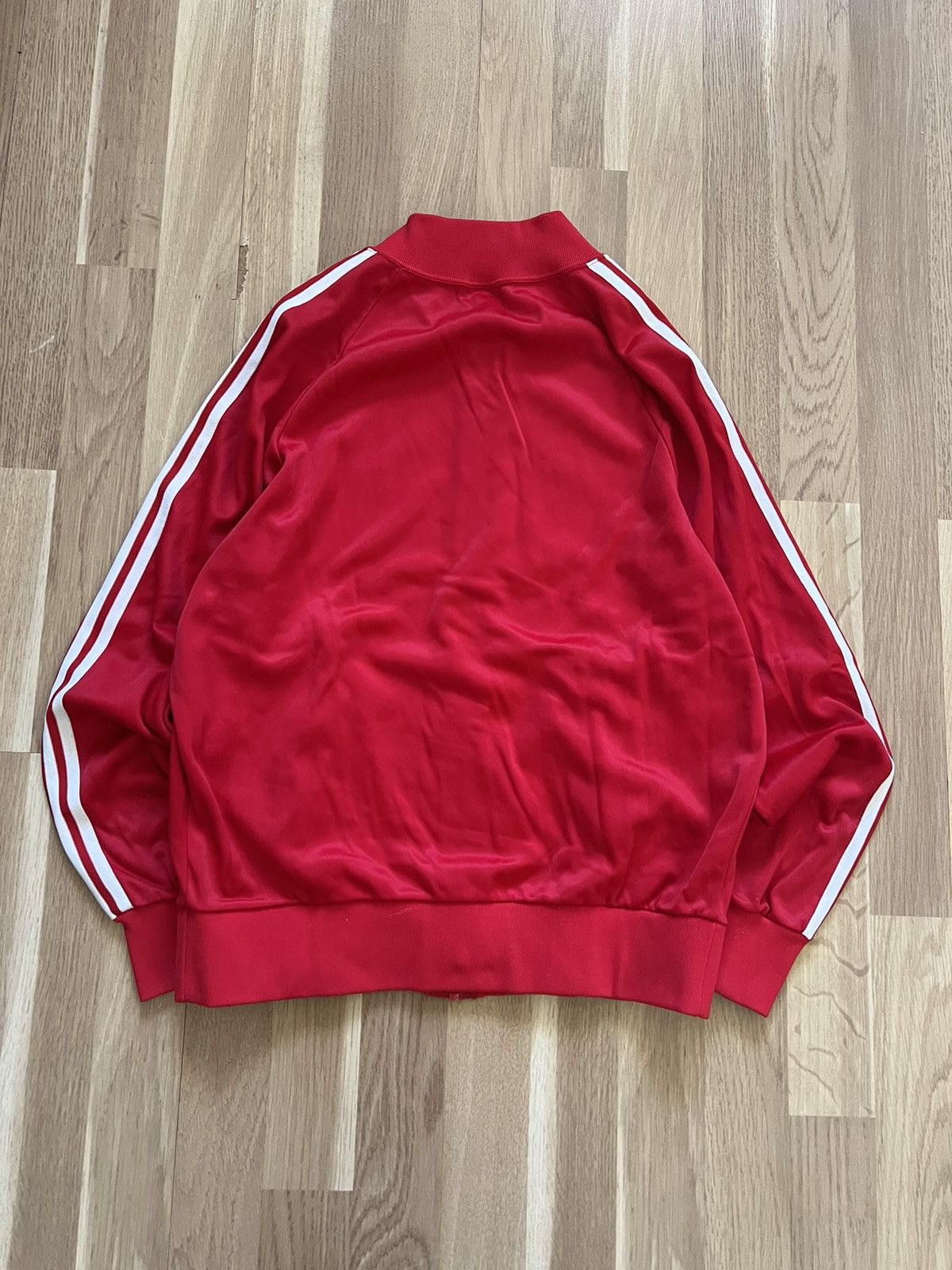 Adidas × Vintage Vintage 70s 80s Adidas Spell Out Striped Track Jacket red Size US S / EU 44-46 / 1 - 7 Thumbnail