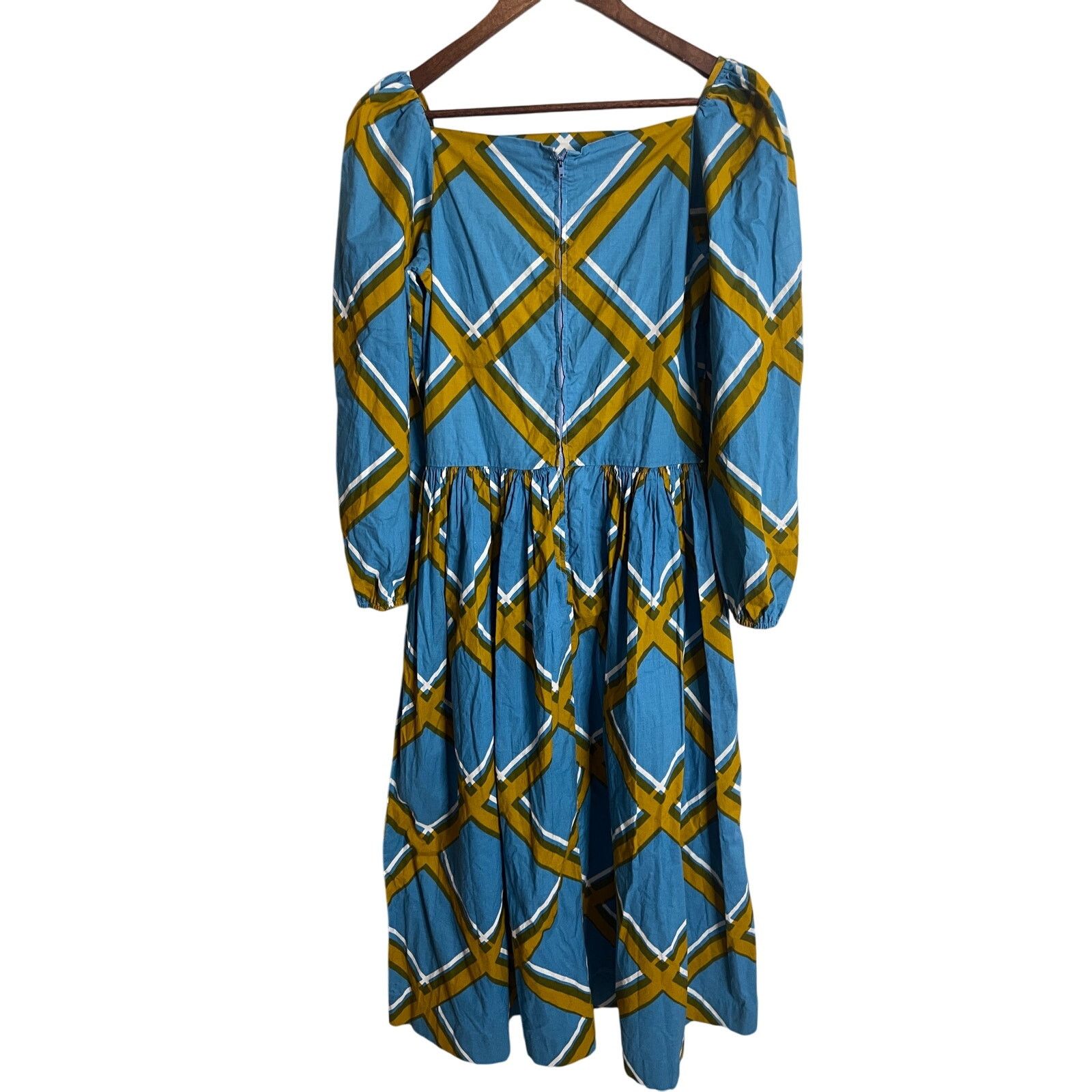 Marimekko Vintage 1972 Marimekko Grid Pattern Cotton Maxi Dress Size XL / US 12-14 / IT 48-50 - 3 Thumbnail