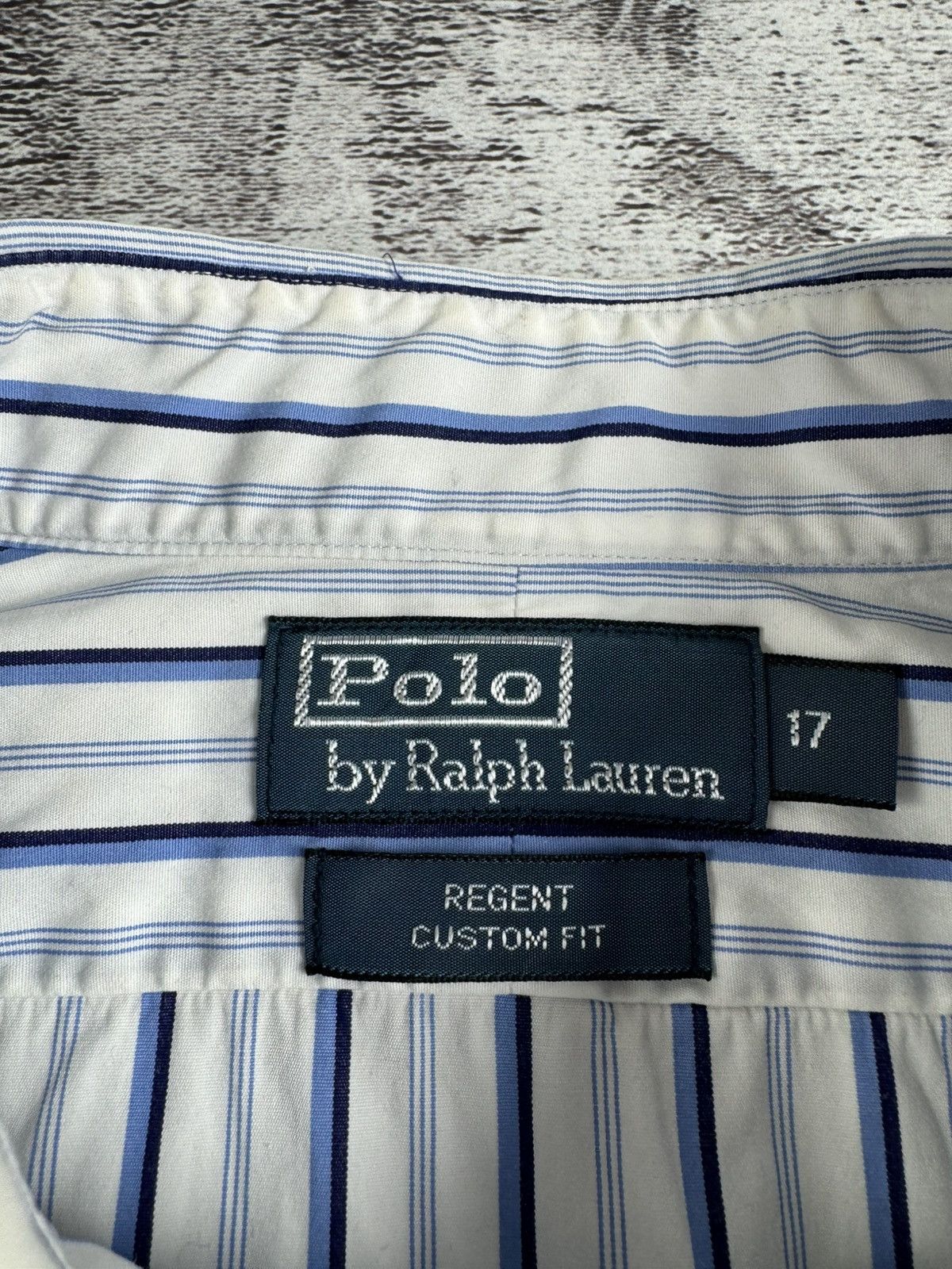 Polo Ralph Lauren Polo Ralph Lauren Blue Striped Blank Longsleeve Button Shirt Size US XL / EU 56 / 4 - 10 Thumbnail
