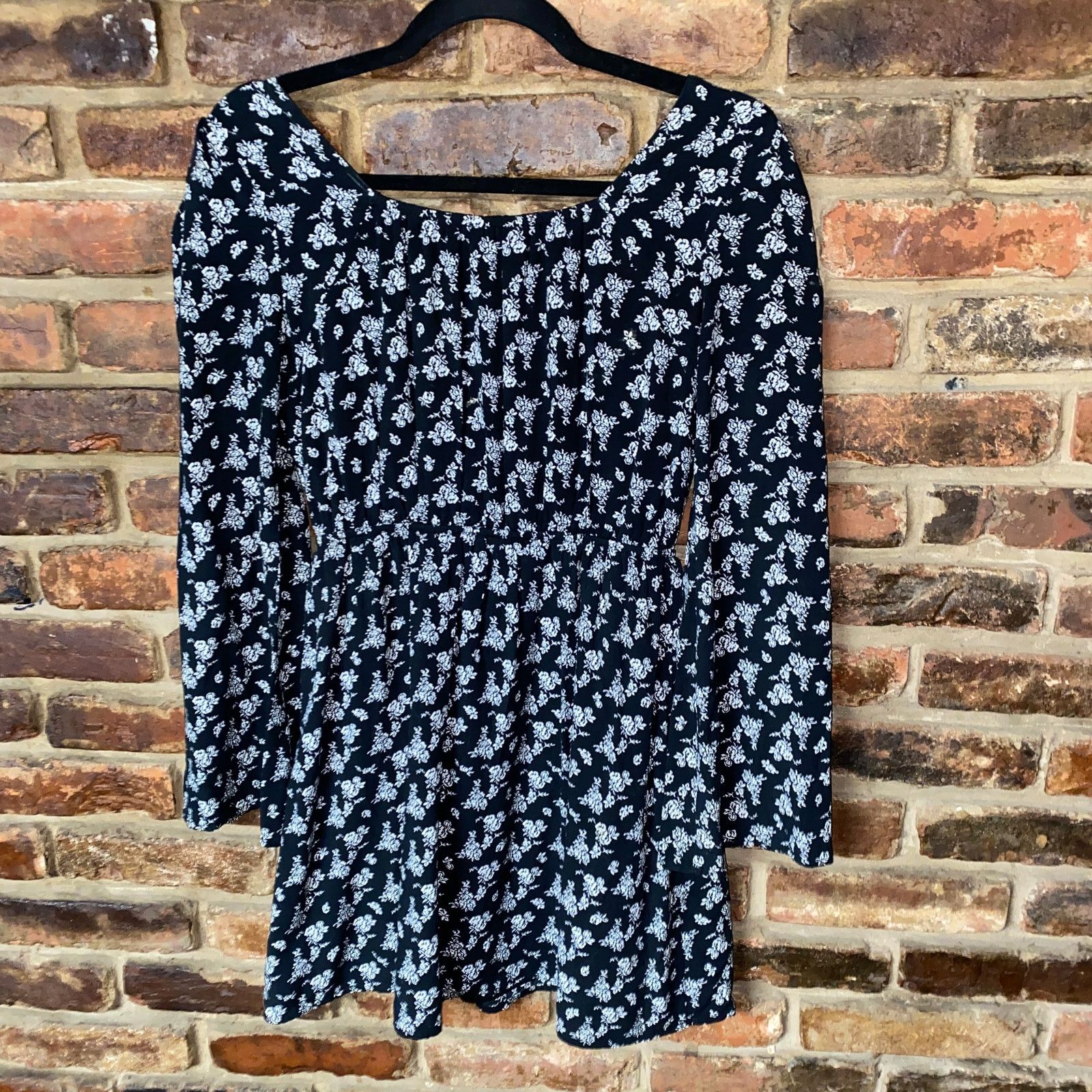 Other Miami Francesca's Black White Long Sleeve Mini Dress Small Size S / US 4 / IT 40 - 6 Thumbnail