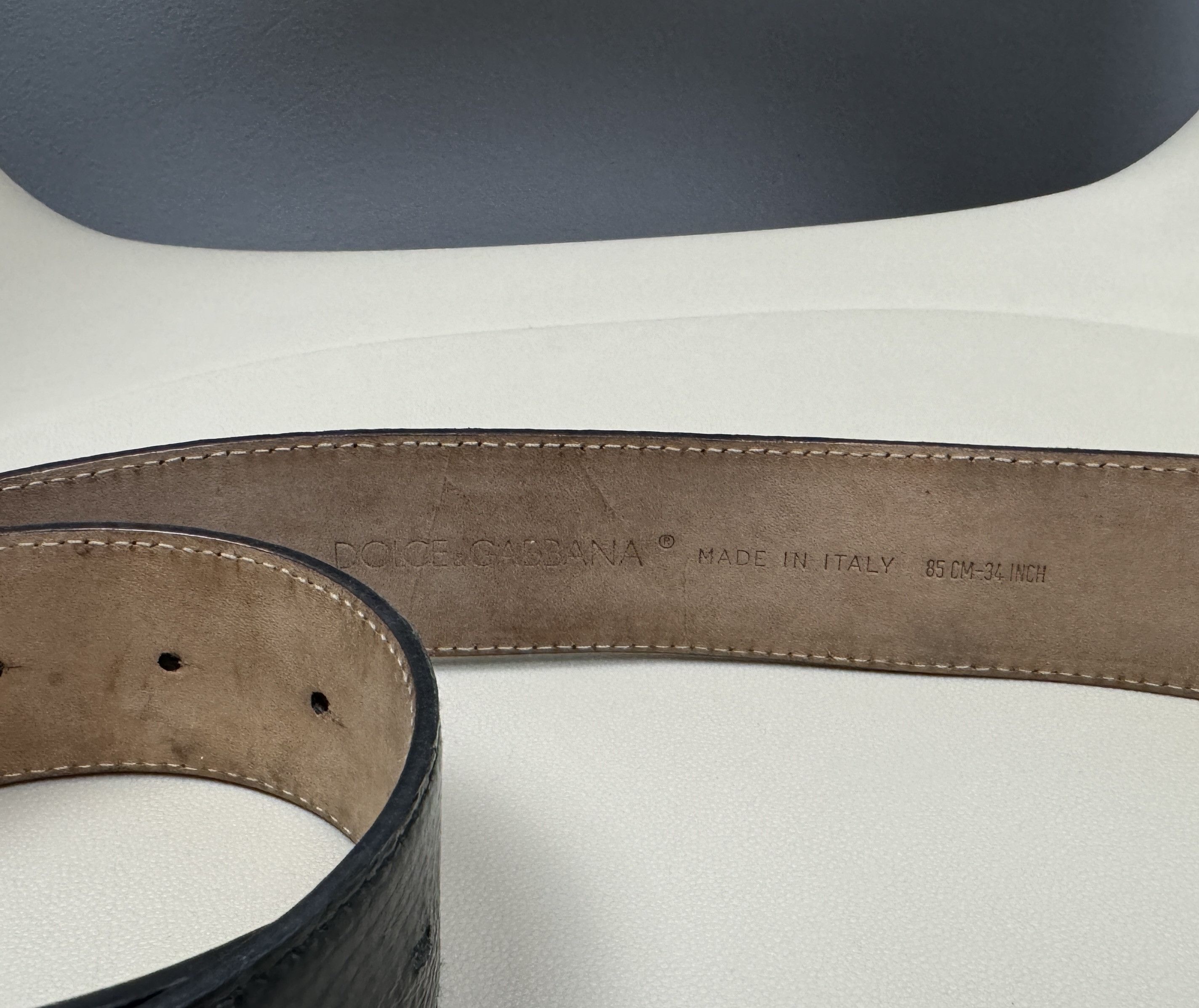 Dolce & Gabbana Dolce&Gabbana D&G Buckle Logo Black Leather Belt Size 85 34 Size ONE SIZE - 5 Thumbnail