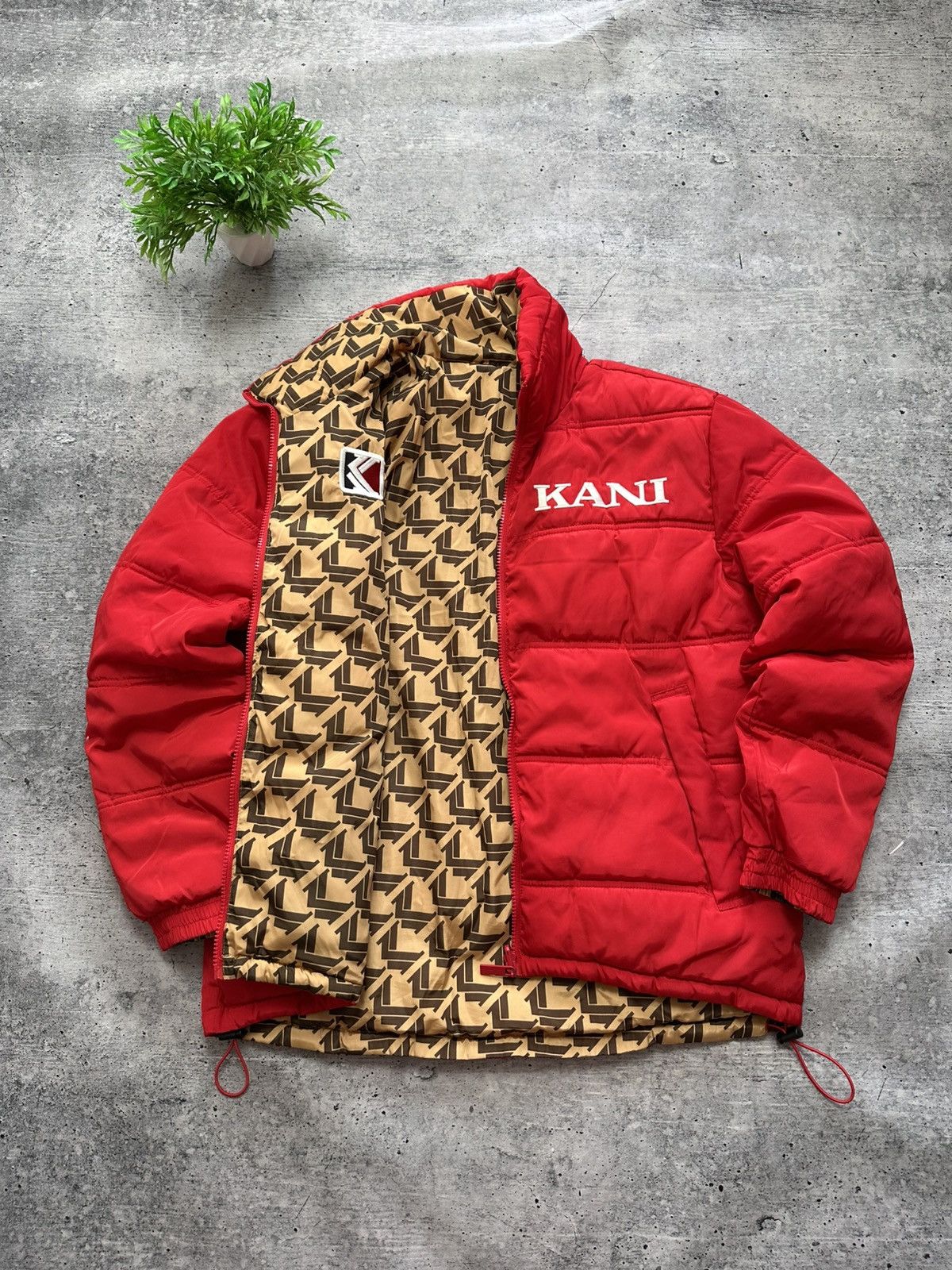 Karl Kani Nylon Reversible Down Y2K Puffer Jacket Casual - www
